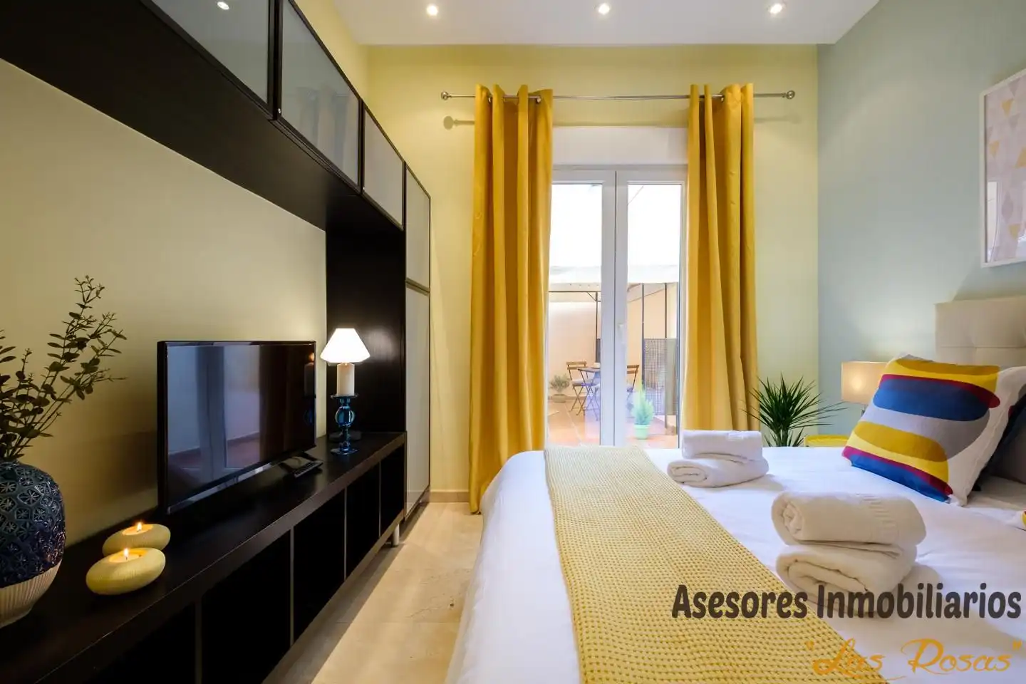 Schlafzimmer von Wohnung zur Miete in Madrid mit Klimaanlage und Möbliert
