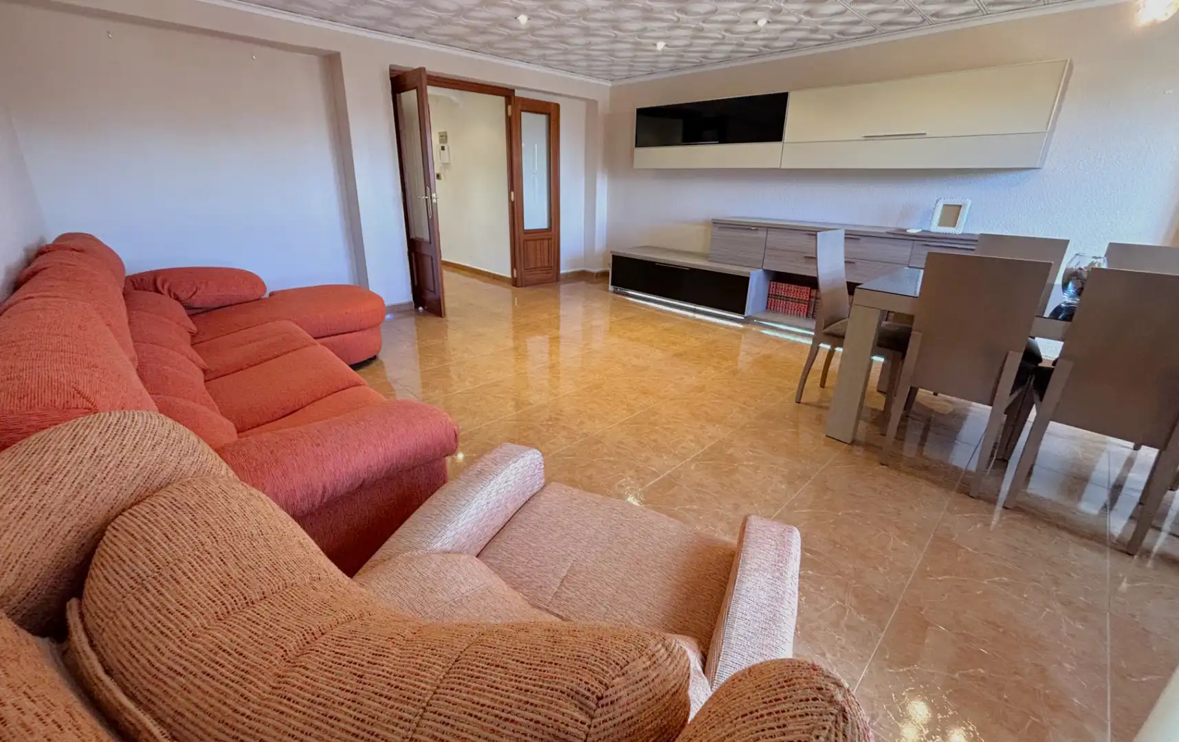 Sala de estar de Piso en venta en Castellón de la Plana / Castelló de la Plana con Amueblado