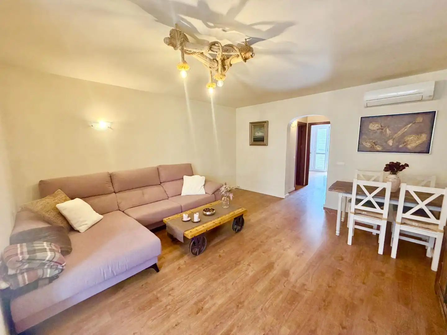Sala d'estar de Casa adosada en venda en Marratxí amb Aire condicionat, Calefacció i Parquet
