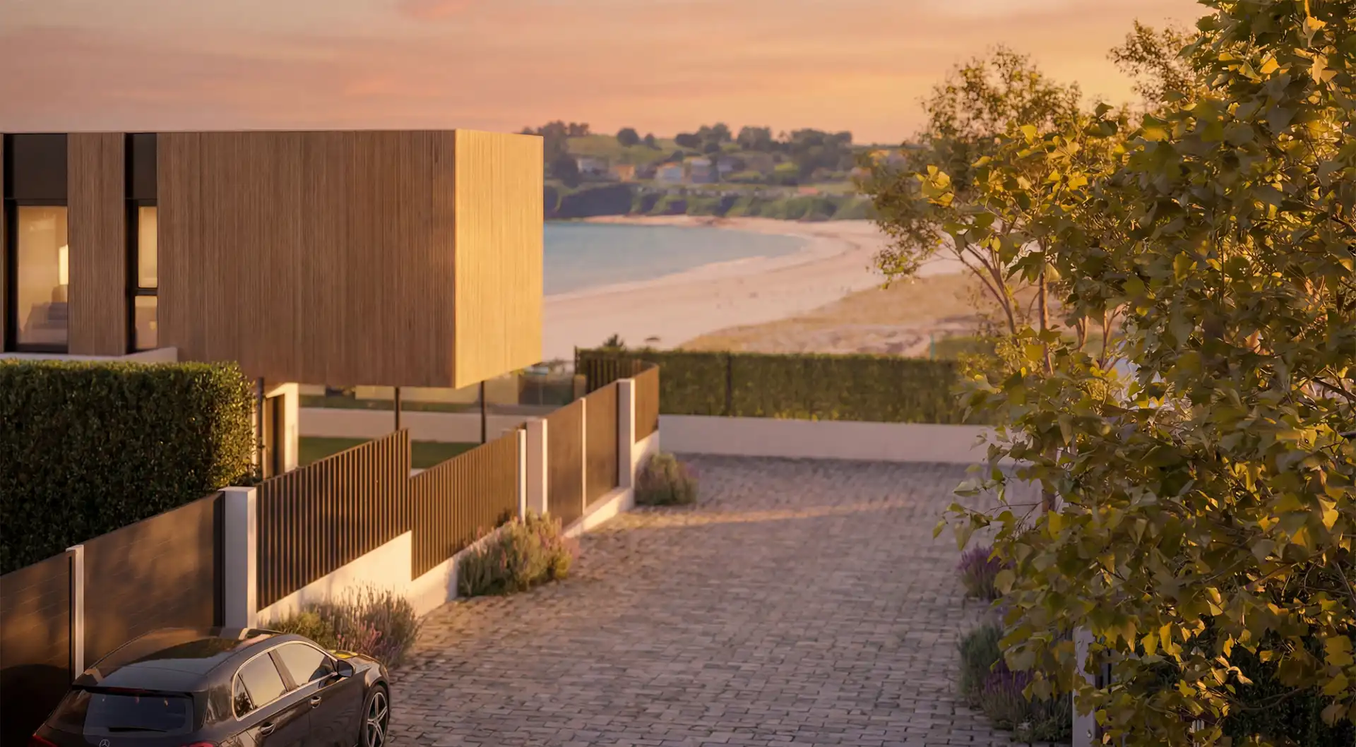 Terrassa de Casa o xalet en venda en Sanxenxo amb Calefacció, Jardí privat i Terrassa