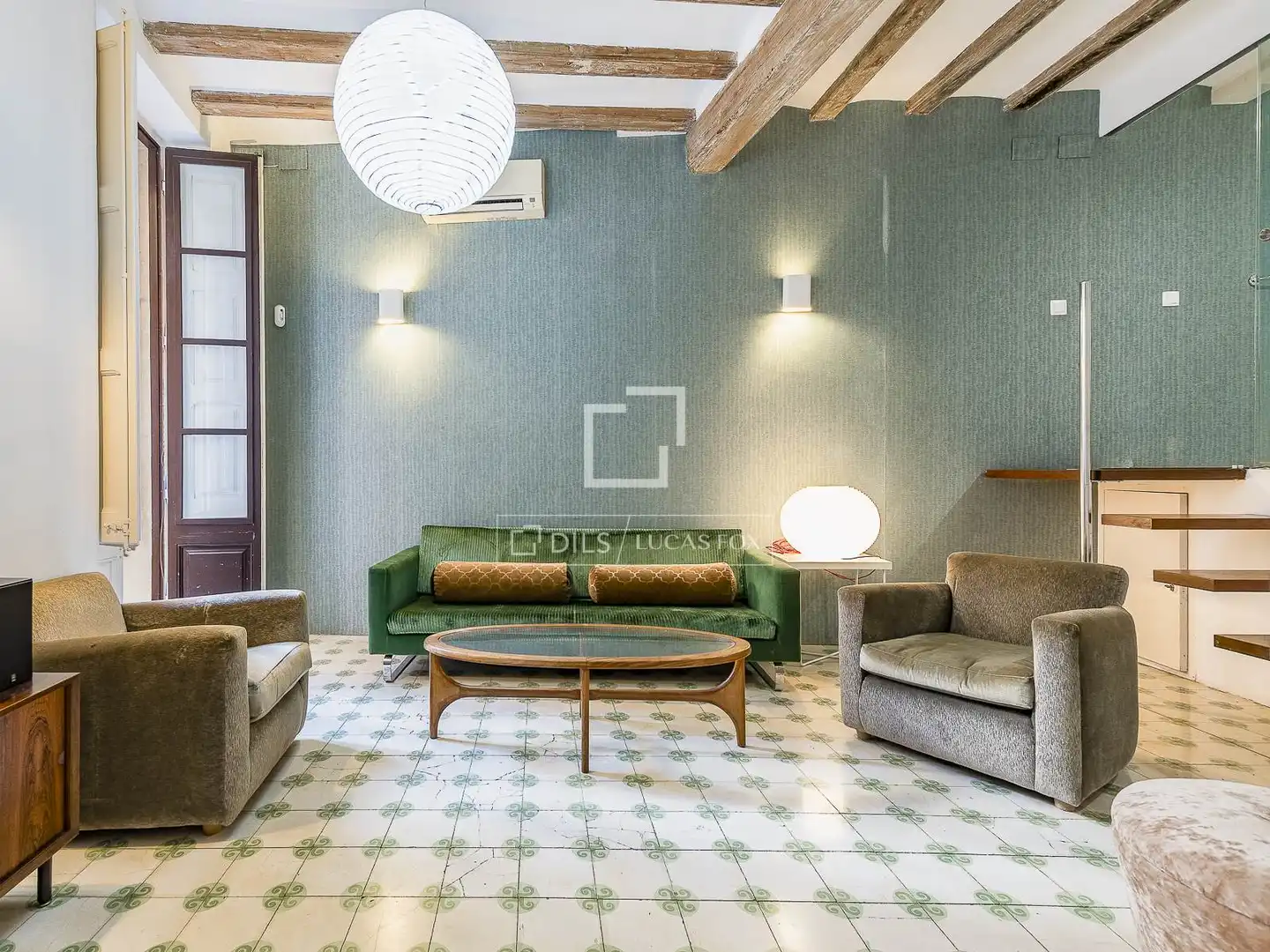 Living room of Flat for sale in Barcelona  with Air Conditioner, Terrace and Balcony