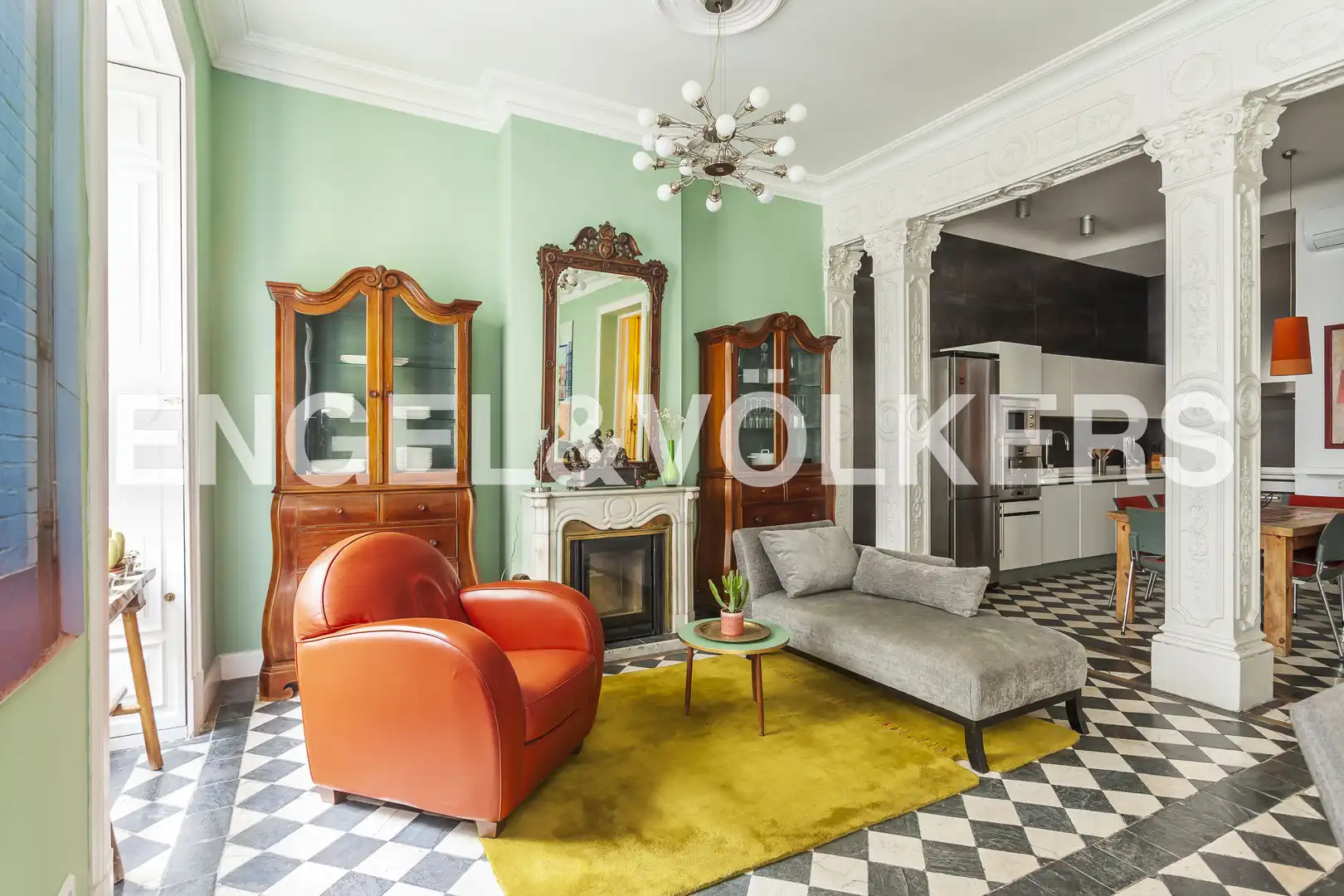 Sala de estar de Piso de alquiler en Madrid con Aire acondicionado, Calefacción y Parquet