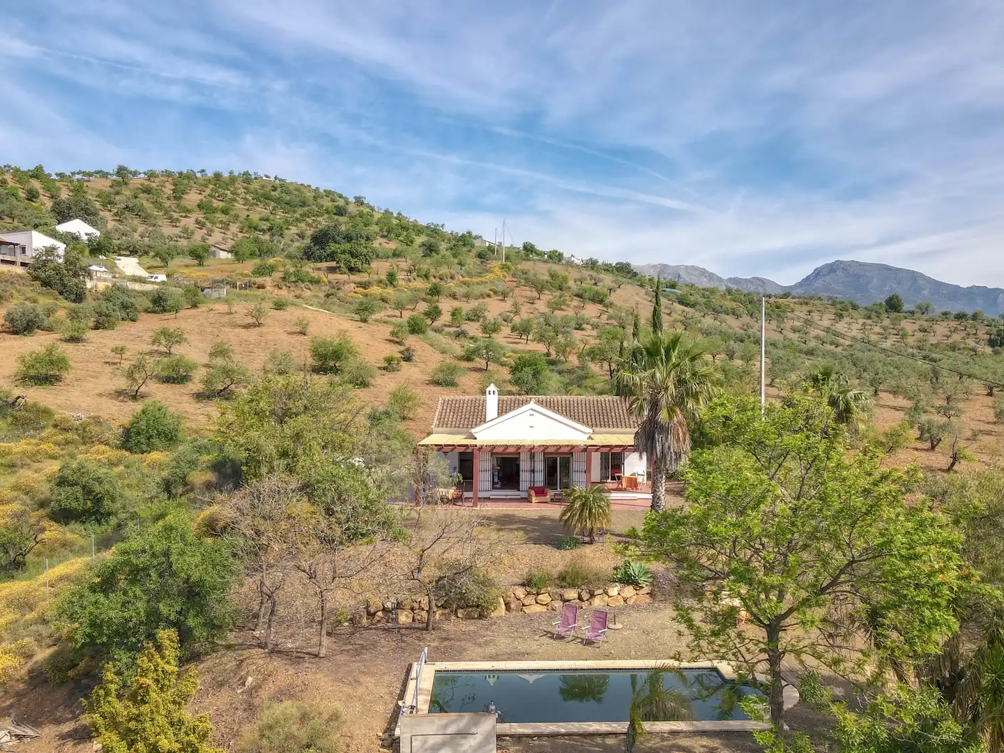 Exterior view of Houses for sale in Tolox  with Air Conditioner, Private garden and Swimming Pool