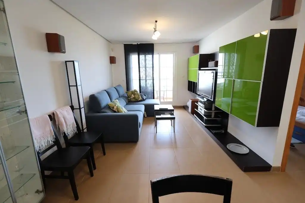 Sala d'estar de Àtic en venda en Pilar de la Horadada amb Aire condicionat, Terrassa i Moblat