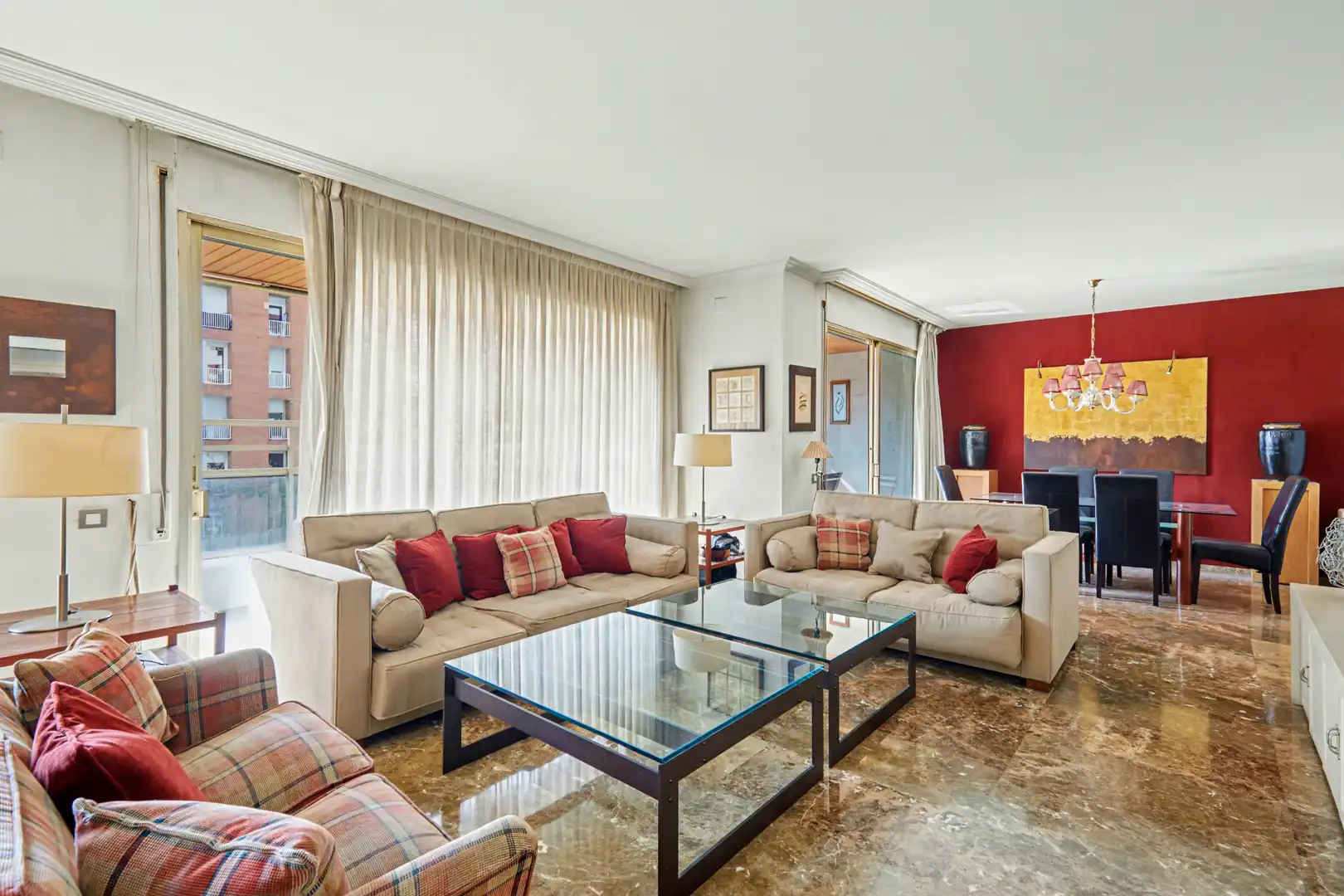 Sala de estar de Piso en venta en  Barcelona Capital con Aire acondicionado, Calefacción y Parquet