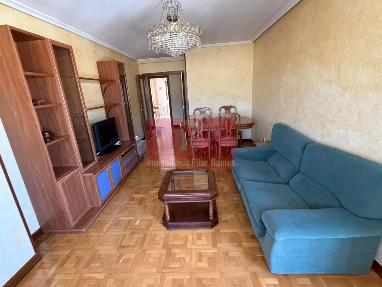 Living room of Flat for sale in Boñar  with Heating, Parquet flooring and Terrace