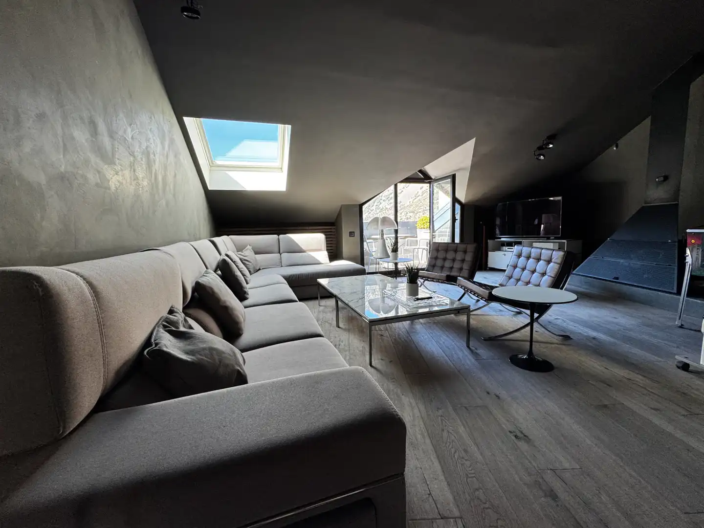 Living room of Attic for sale in Escaldes – Engordany  with Air Conditioner, Heating and Parquet flooring