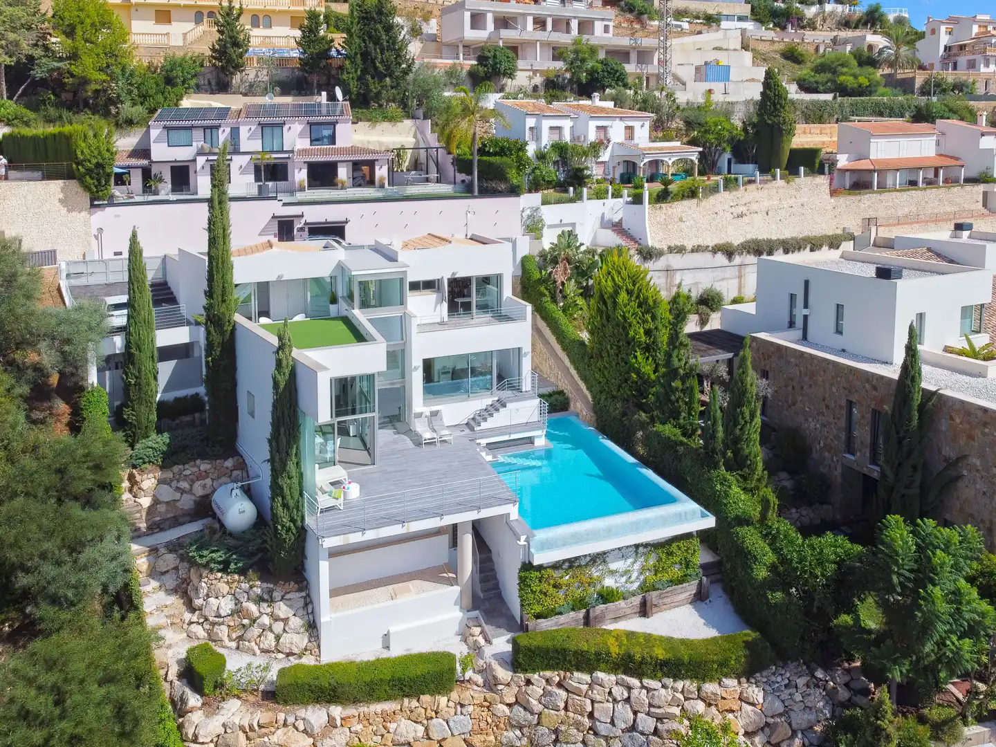 Exterior view of Houses for sale in Jávea / Xàbia  with Air Conditioner, Private garden and Terrace