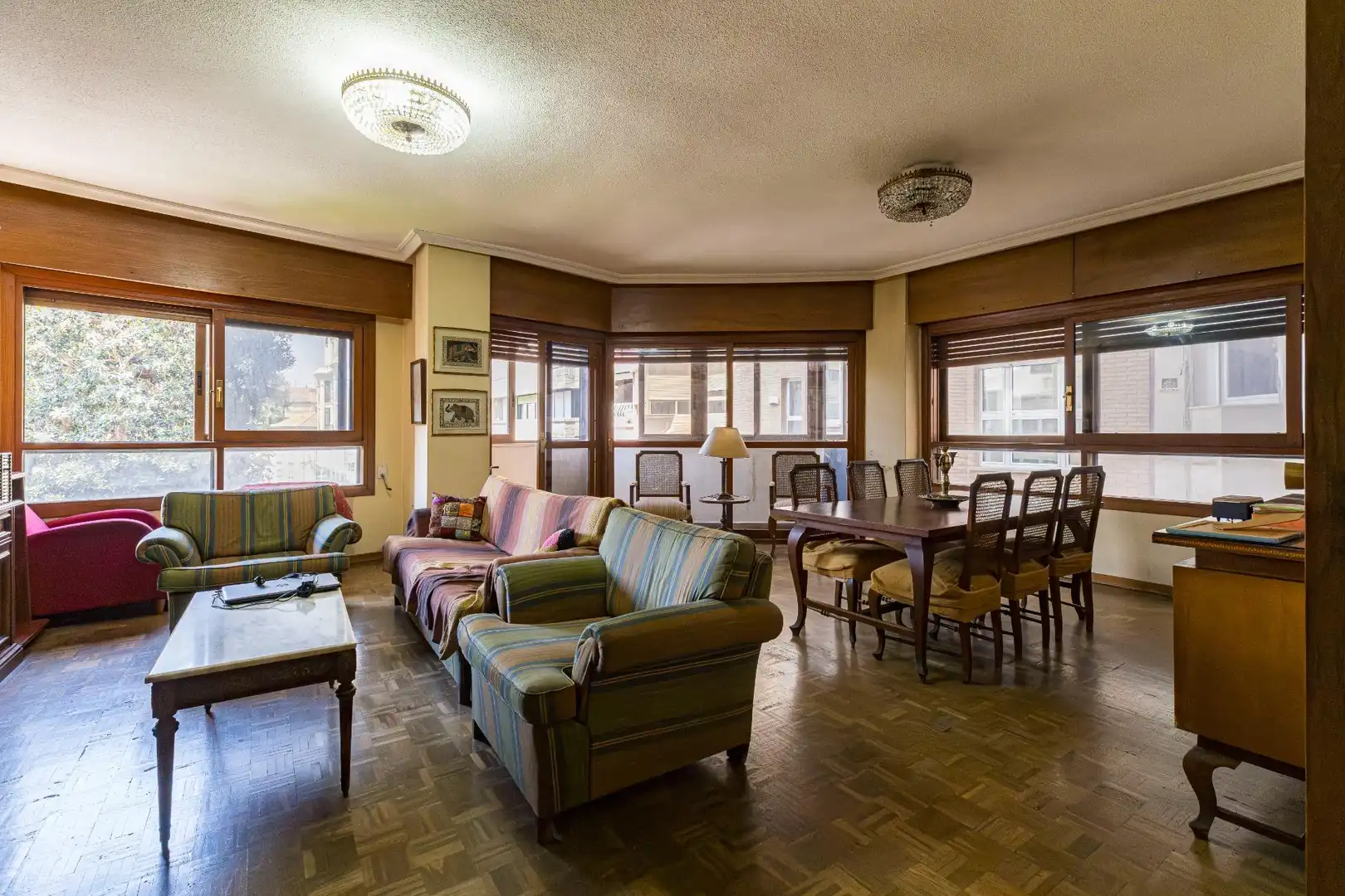 Sala de estar de Piso en venta en Murcia con Aire acondicionado, Parquet y Trastero