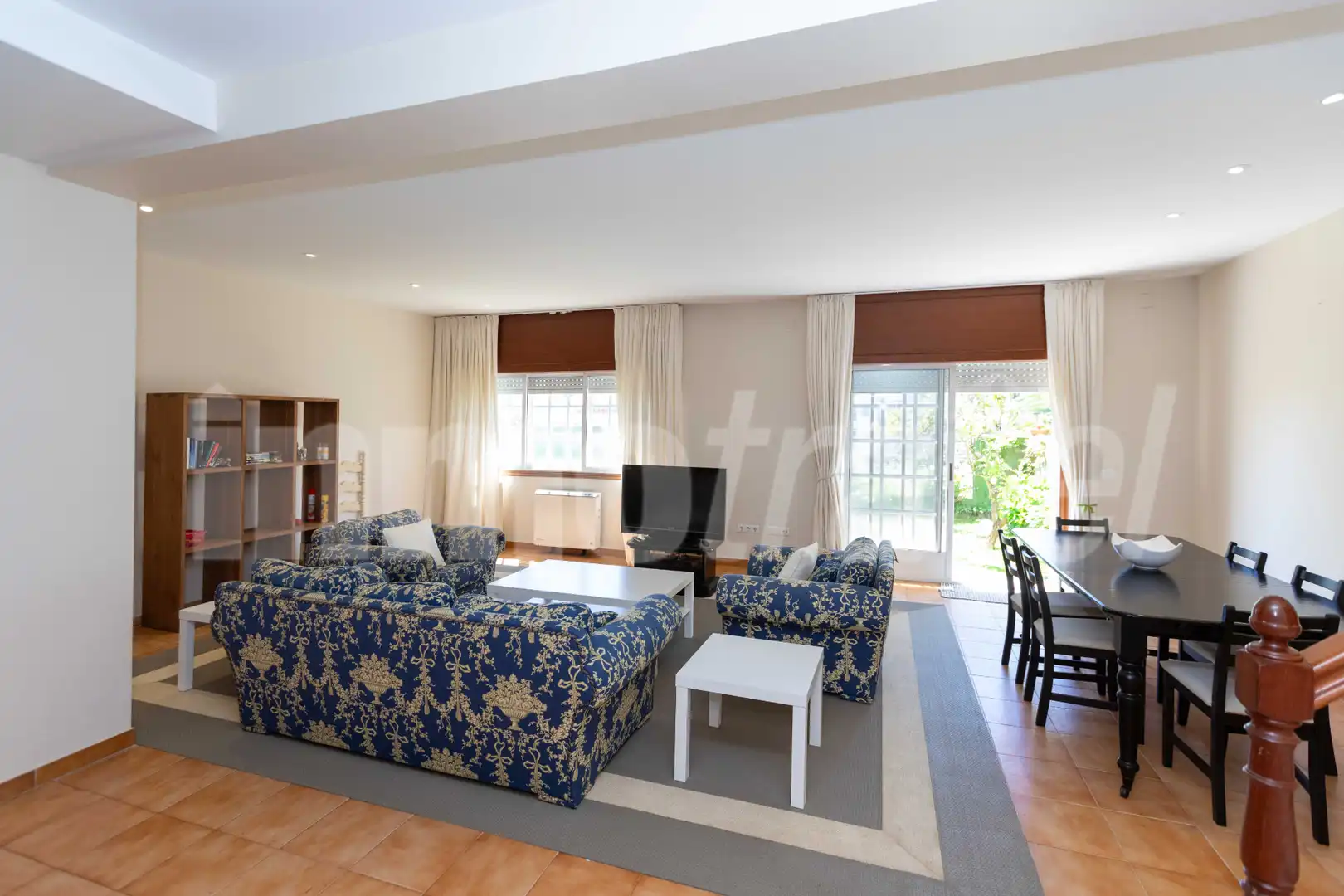 Sala d'estar de Casa adosada de lloguer en Sanxenxo amb Jardí privat, Terrassa i Moblat