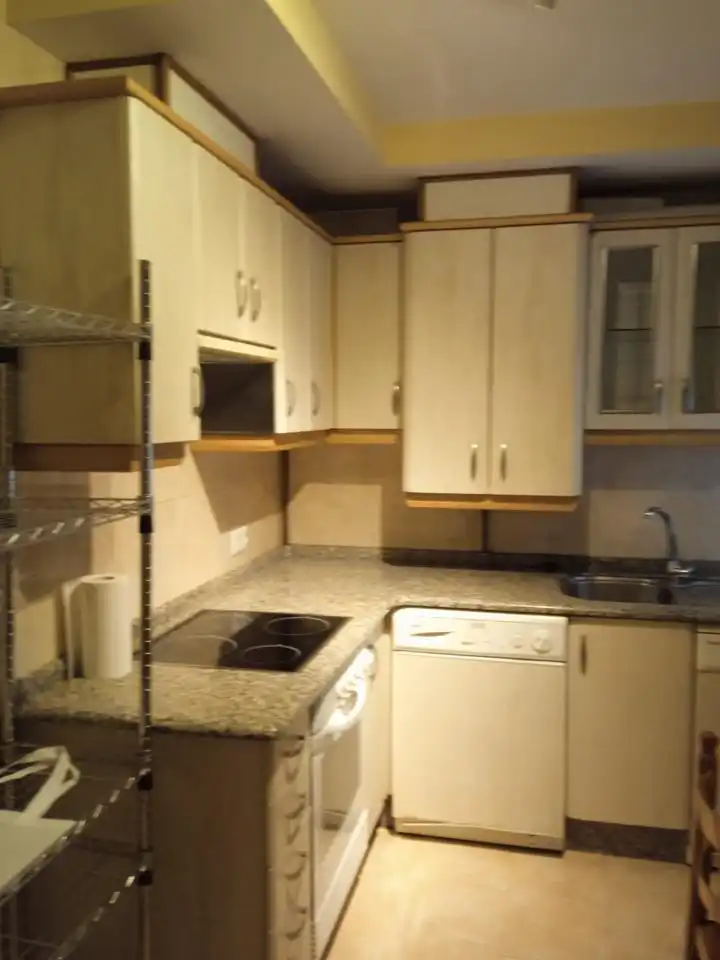 Cocina de Planta baja en venta en Santiago de Compostela  con Calefacción, Trastero y Amueblado