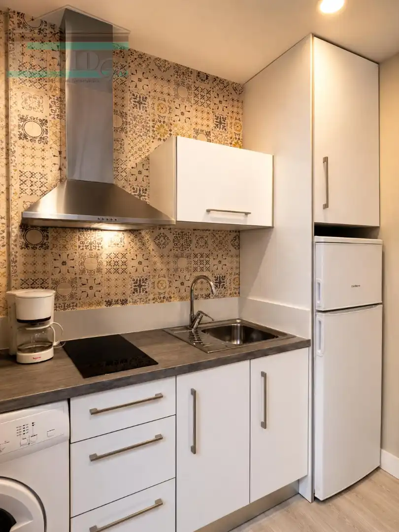 Cocina de Estudio de alquiler en Granada con Aire acondicionado, Parquet y Amueblado