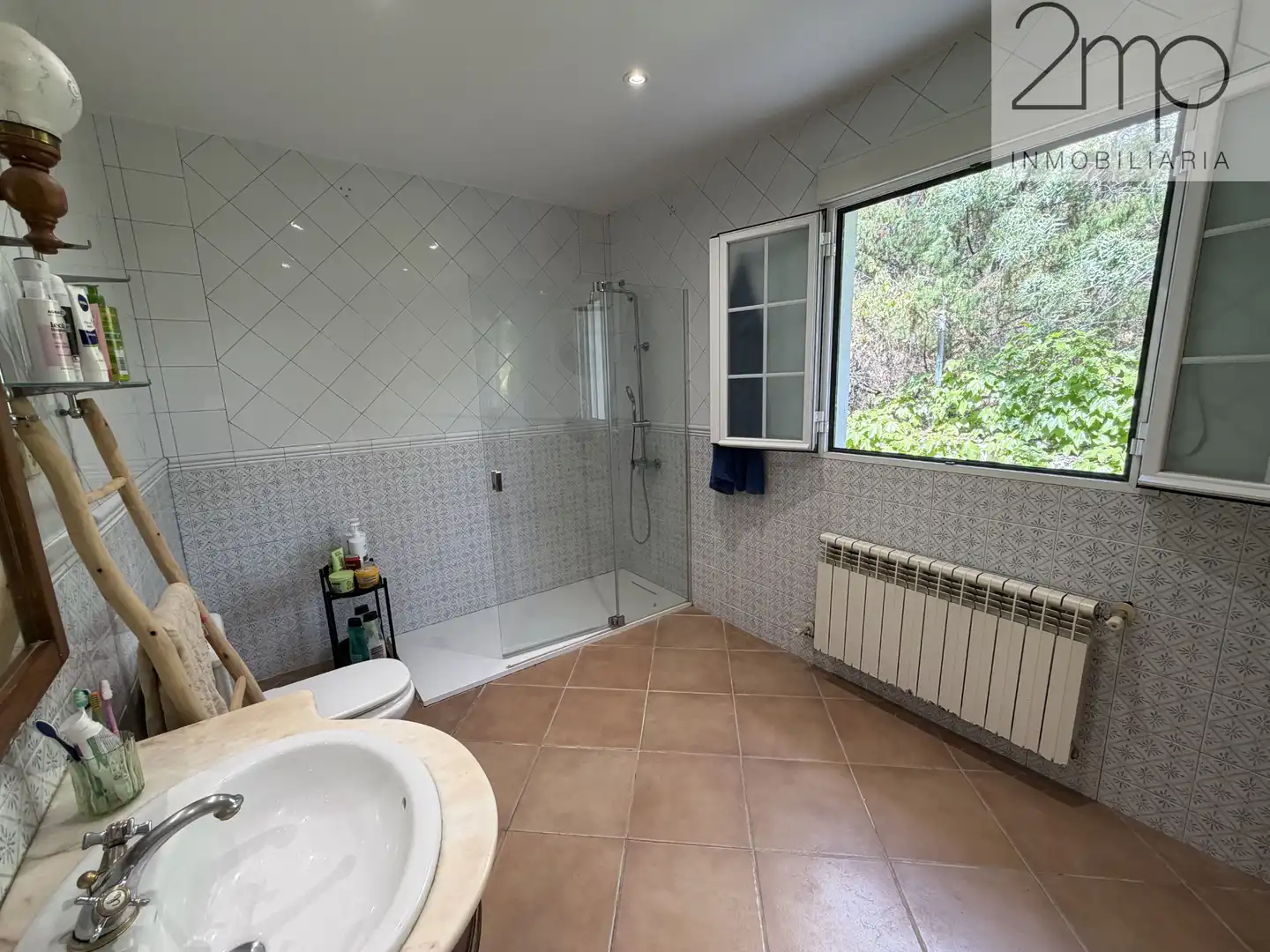 Badezimmer von Haus oder Chalet zur Miete in Manzanares El Real mit Heizung, Privatgarten und Parkett