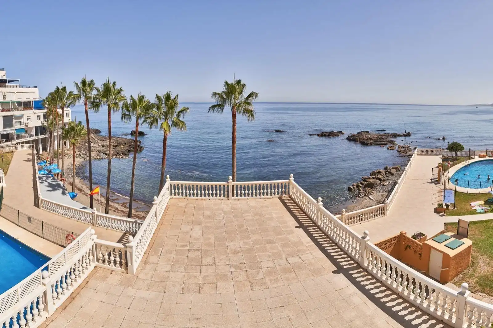 Terrassa de Apartament de lloguer en Benalmádena amb Aire condicionat, Terrassa i Moblat