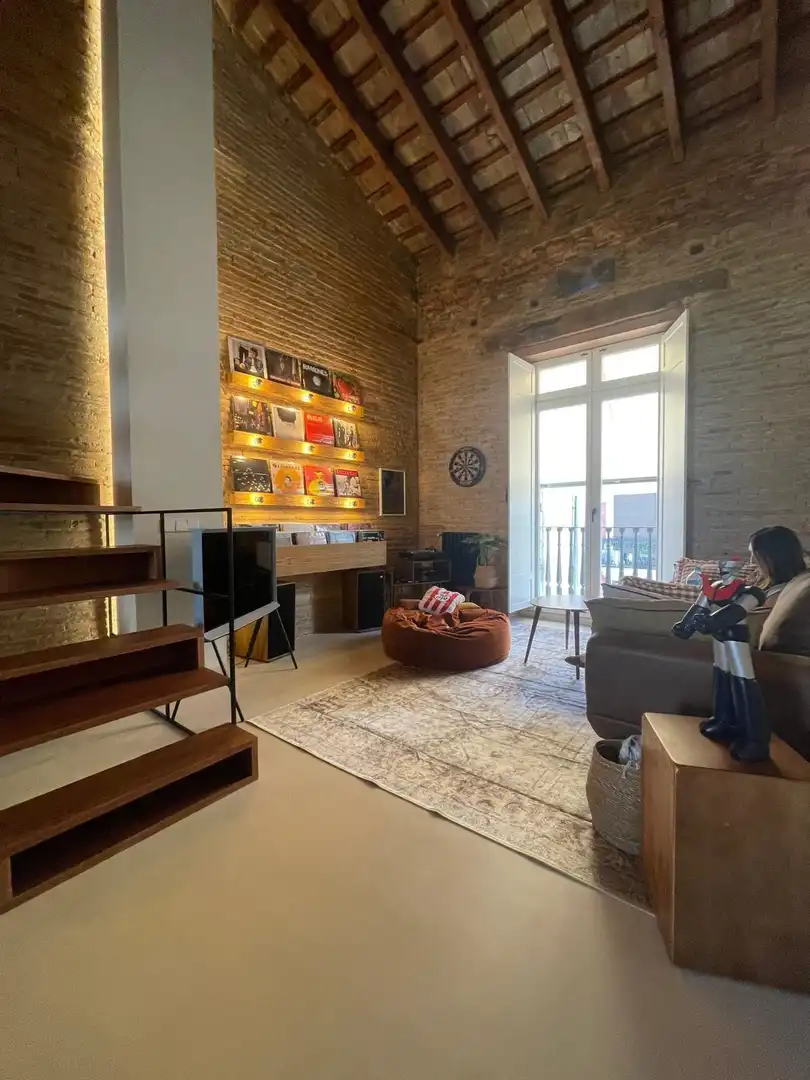 Living room of Attic for rent in Valencia  with Heating, Terrace and Storage room