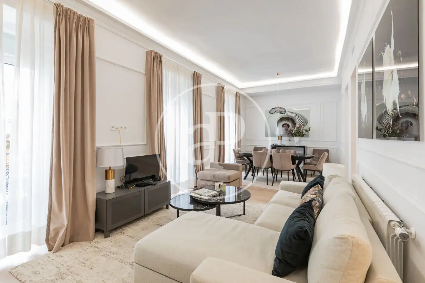 Wohnzimmer von Wohnung zum Verkauf in Madrid mit Klimaanlage, Heizung und Möbliert