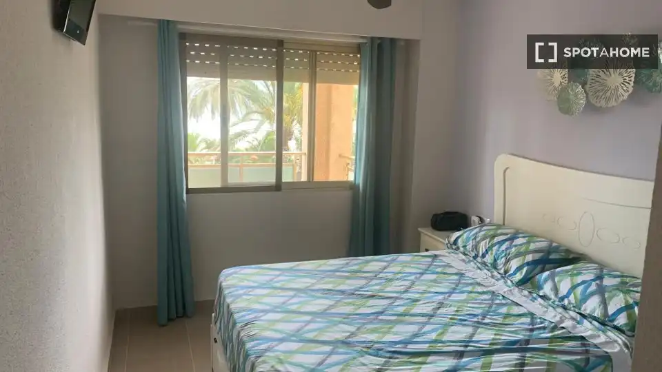 Bedroom of Flat for rent in Cullera  with Air Conditioner, Heating and Furnished