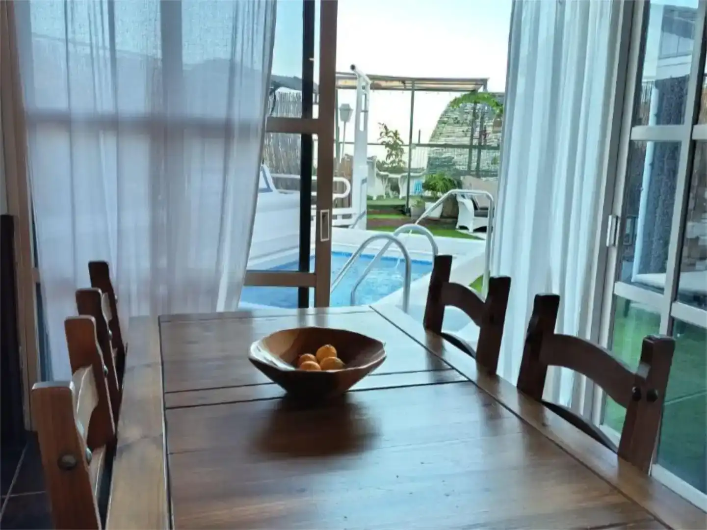 Dining room of Flat for rent in Arona  with Air Conditioner, Private garden and Parquet flooring