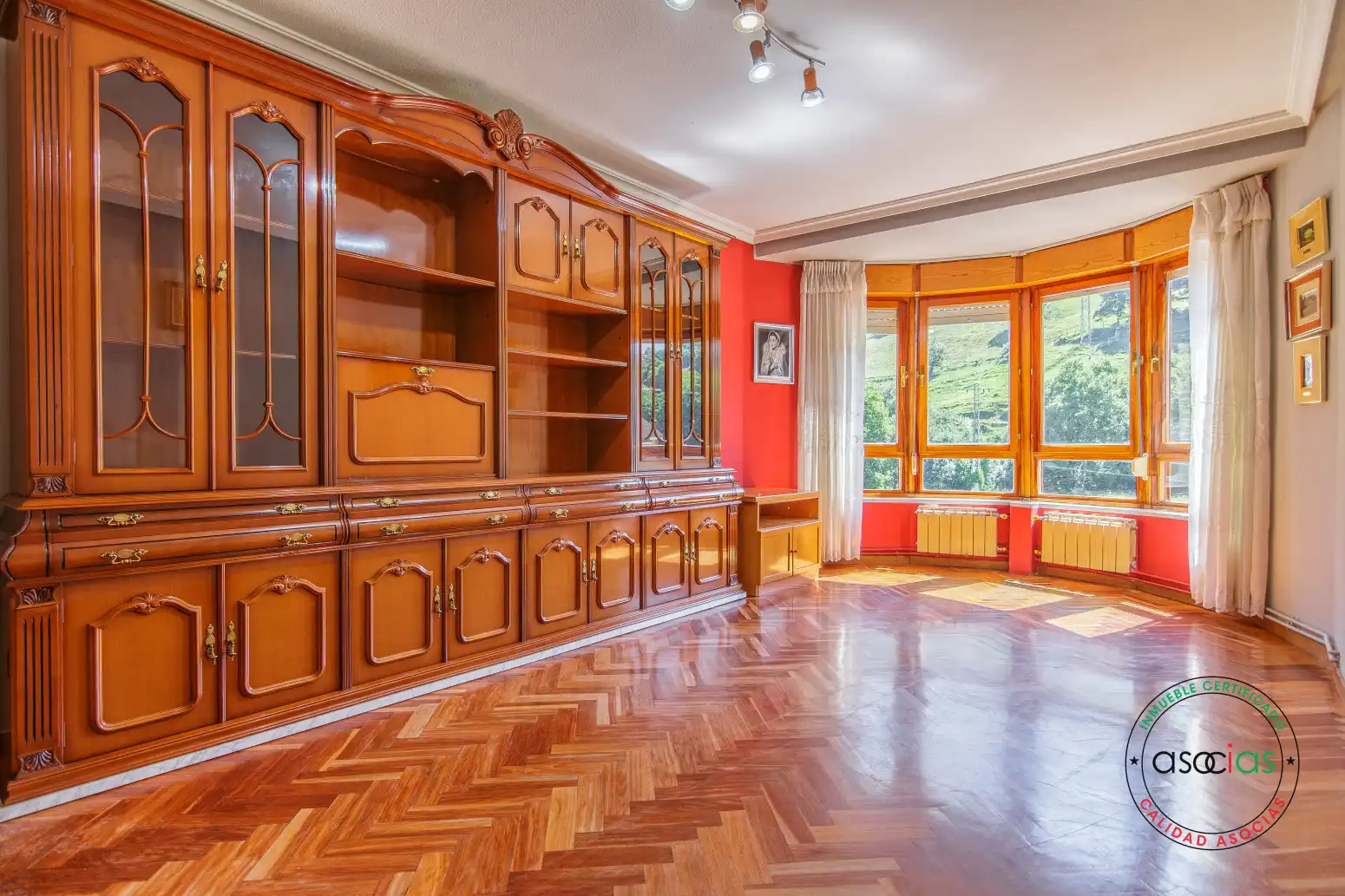 Living room of Flat for sale in Teverga  with Heating, Parquet flooring and Terrace
