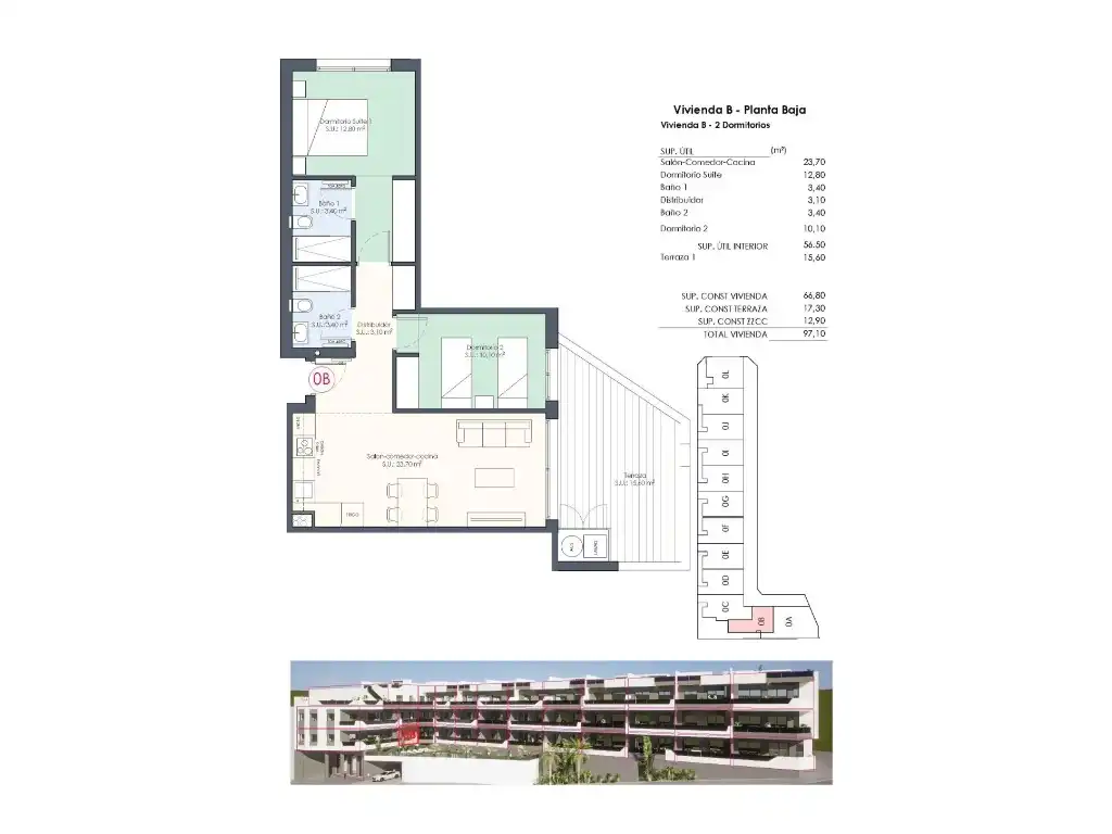 Apartamento con piscina en venta en Benijófar, imagen 33