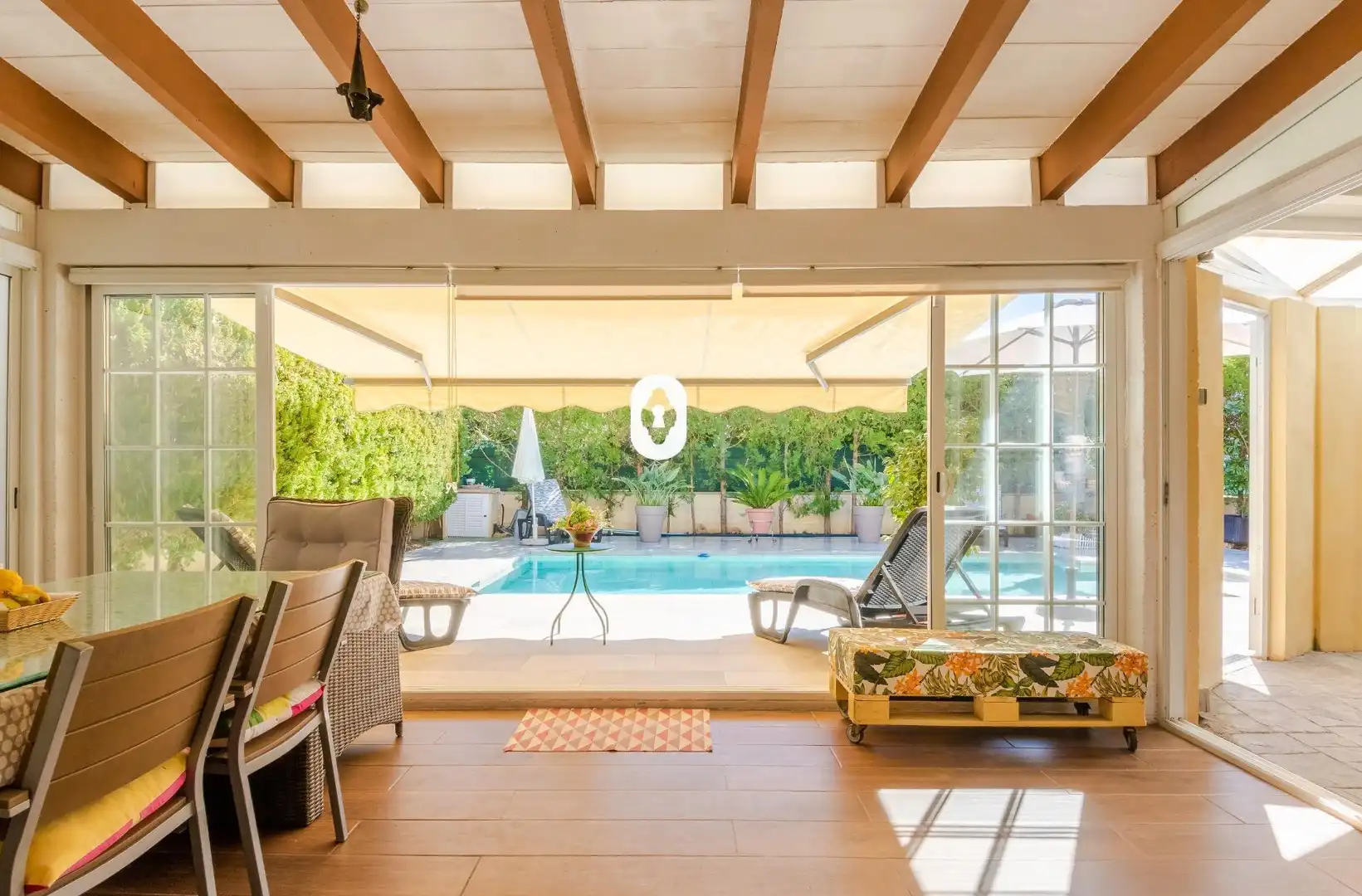 Sala d'estar de Casa o xalet en venda en Alcúdia amb Aire condicionat, Jardí privat i Terrassa