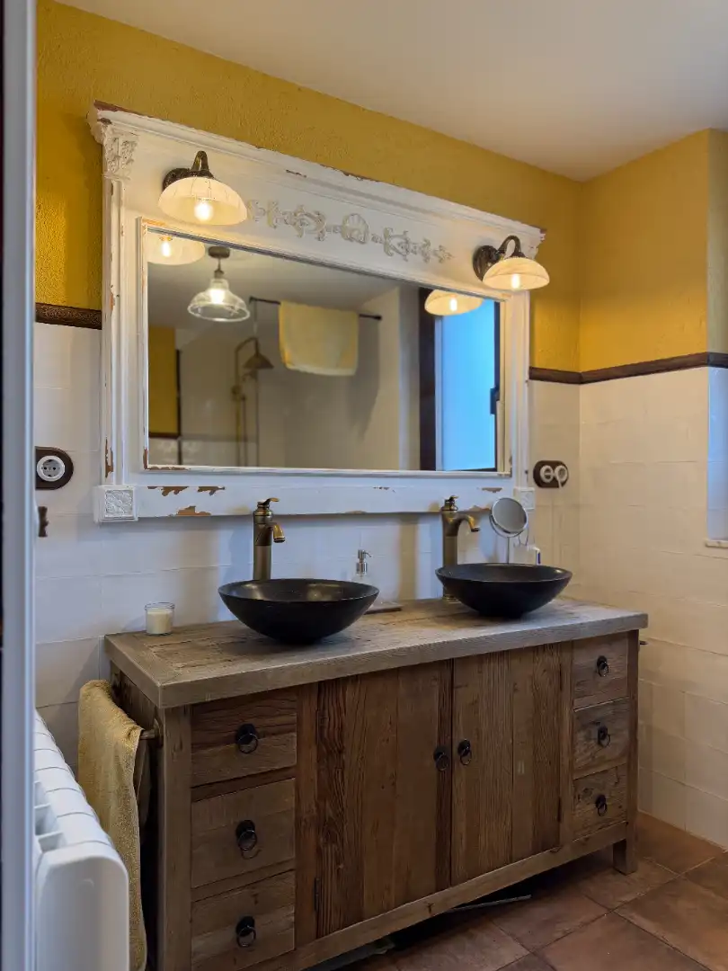 Baño de Finca rústica en venta en Moià con Calefacción, Jardín privado y Parquet