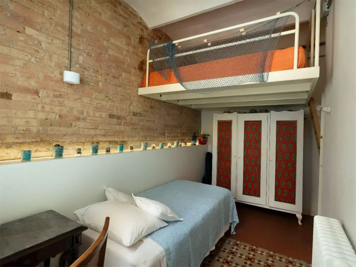 Schlafzimmer von Wohnung zur Miete in  Barcelona Capital mit Klimaanlage und Balkon