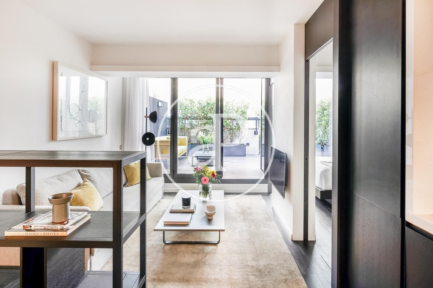 Sala d'estar de Pis de lloguer en  Barcelona Capital amb Aire condicionat, Calefacció i Terrassa