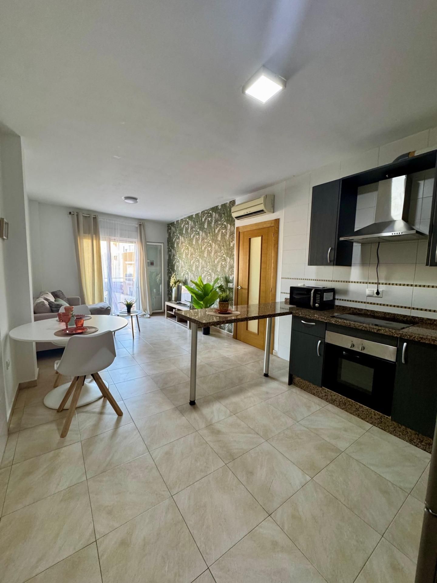 Kitchen of Flat for sale in Roquetas de Mar  with Air Conditioner and Balcony