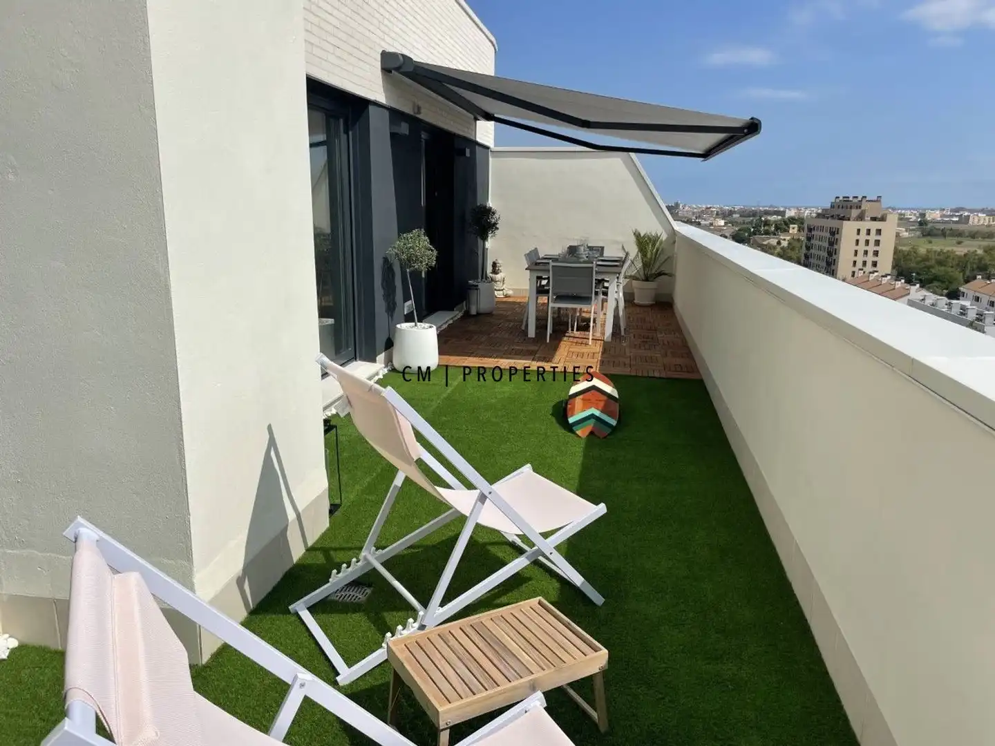 Terraza de Ático de alquiler en Valencia con Aire acondicionado, Calefacción y Terraza