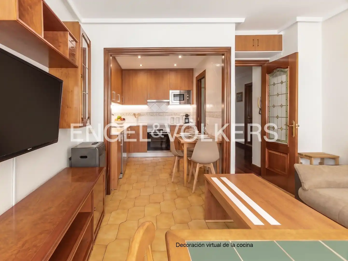 Cocina de Piso en venta en Gijón  con Calefacción, Parquet y Amueblado