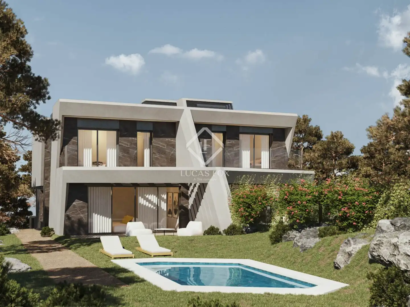 Vista exterior de Casa o xalet en venda en Torrelodones amb Aire condicionat, Calefacció i Jardí privat