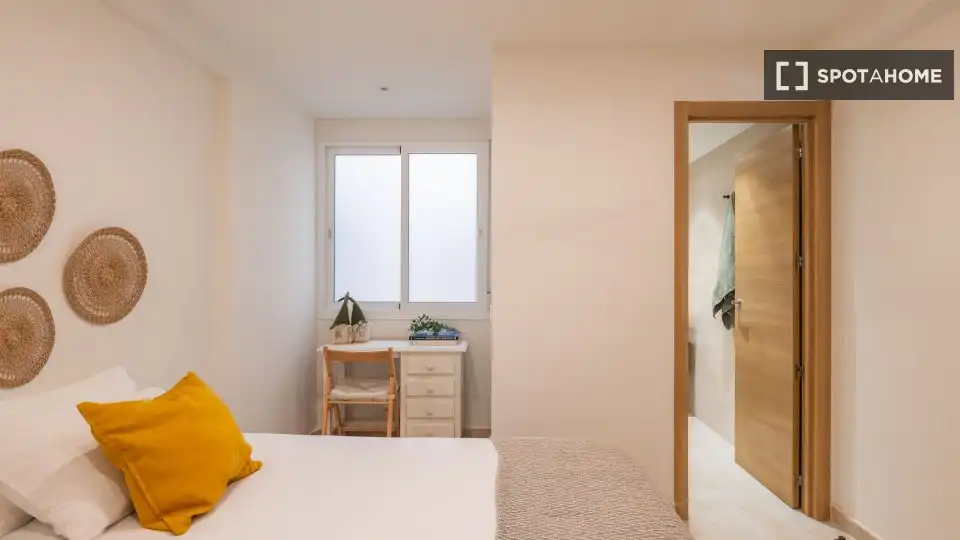 Dormitori de Apartament per a compartir en Málaga amb Aire condicionat, Calefacció i Terrassa