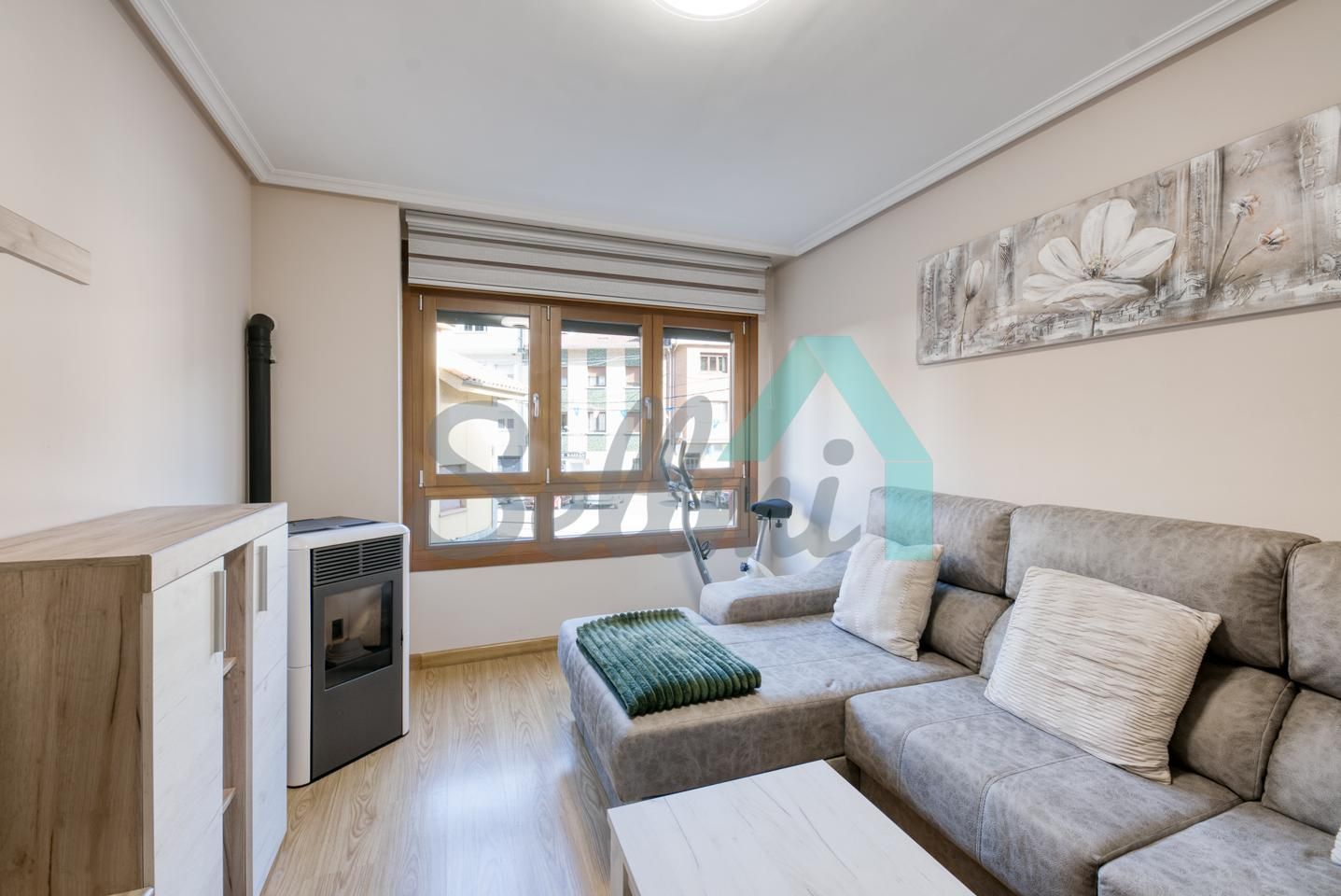 Living room of Planta baja for sale in Aller  with Heating, Terrace and Furnished