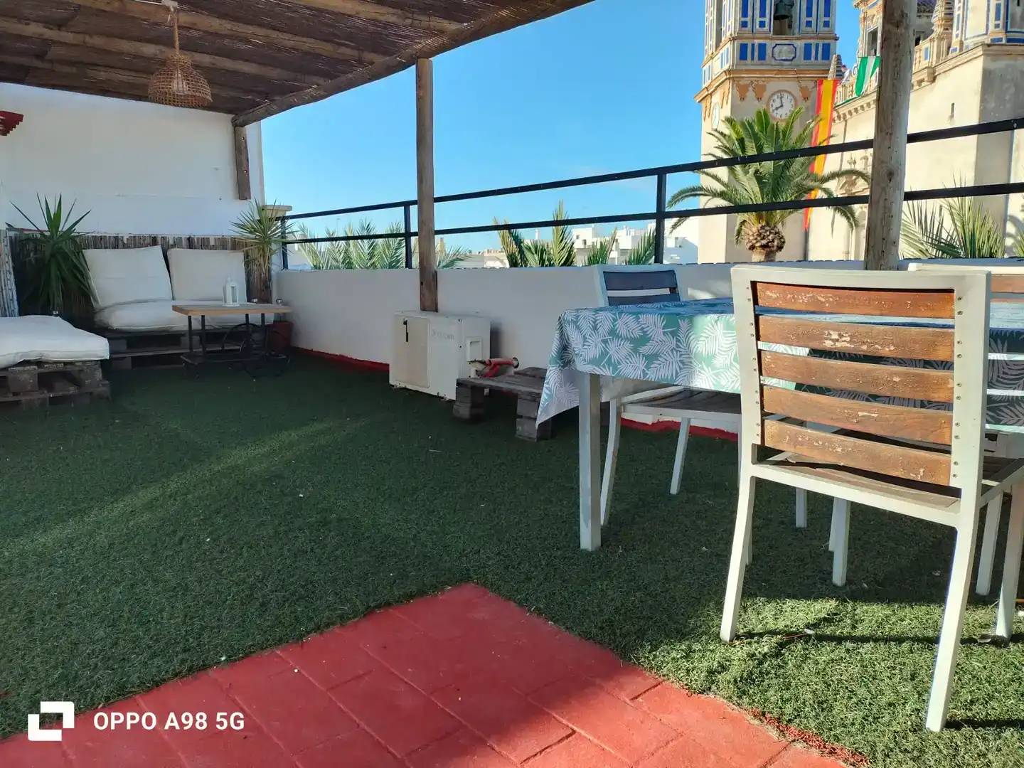 Terraza de Piso de alquiler en Chipiona con Aire acondicionado, Trastero y Amueblado