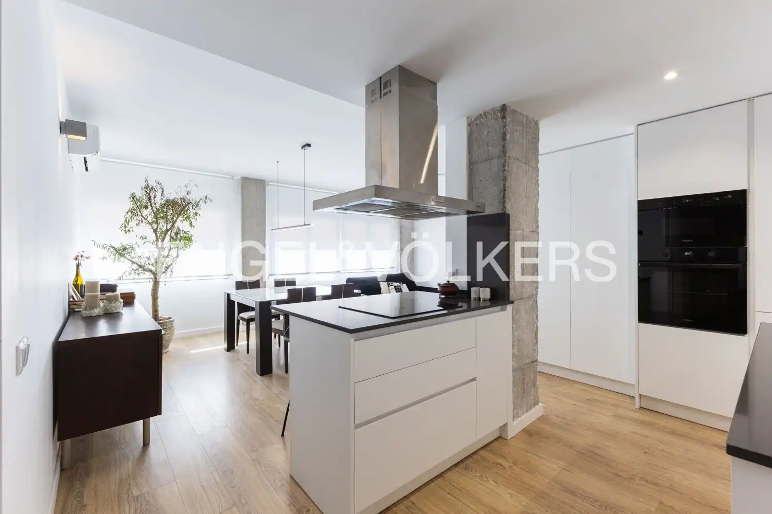 Cocina de Piso de alquiler en Castellón de la Plana / Castelló de la Plana con Aire acondicionado, Calefacción y Parquet