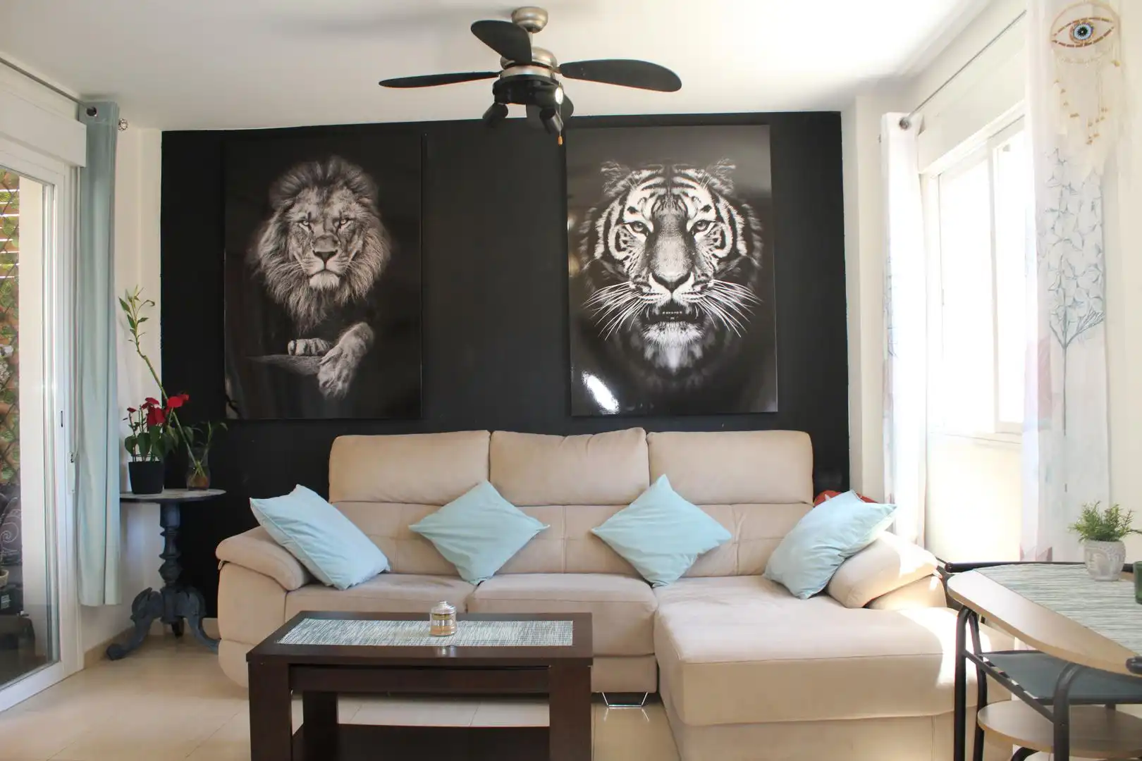 Living room of Duplexes for sale in Roquetas de Mar  with Private garden, Terrace and Furnished