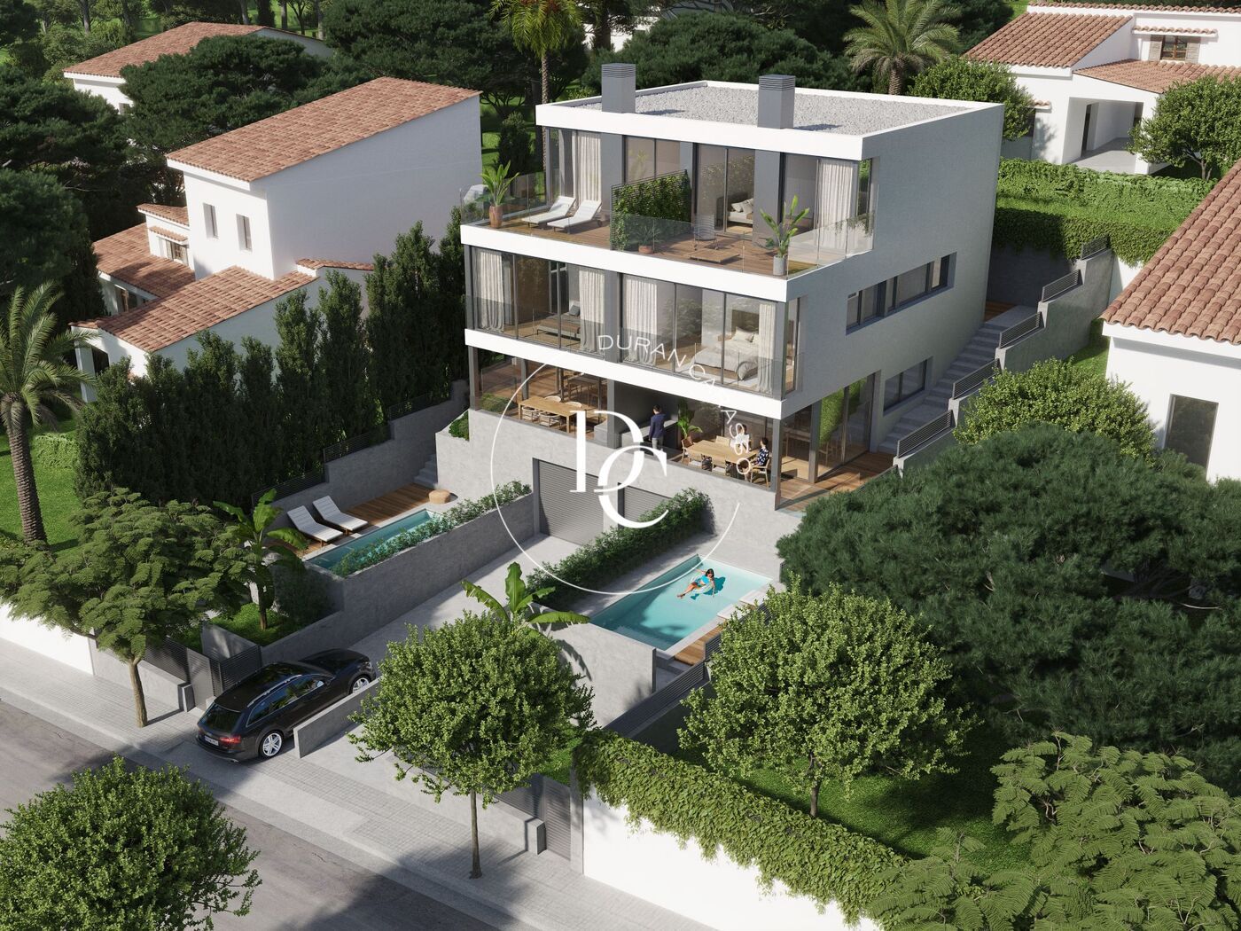 Exterior view of House or chalet for sale in Sitges  with Air Conditioner, Heating and Private garden