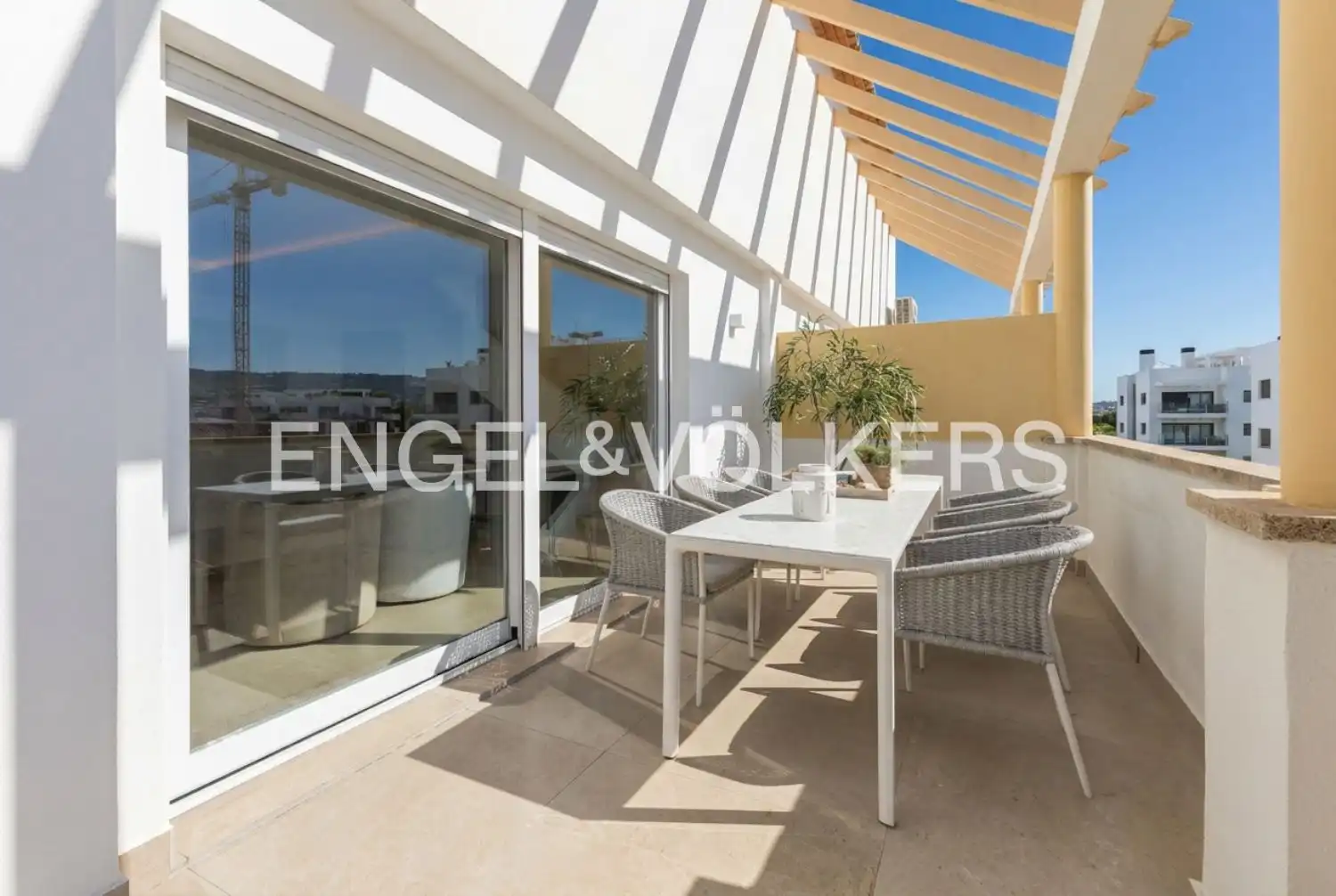 Terrasse von Wohnung zum Verkauf in Jávea / Xàbia mit Klimaanlage, Heizung und Schwimmbad