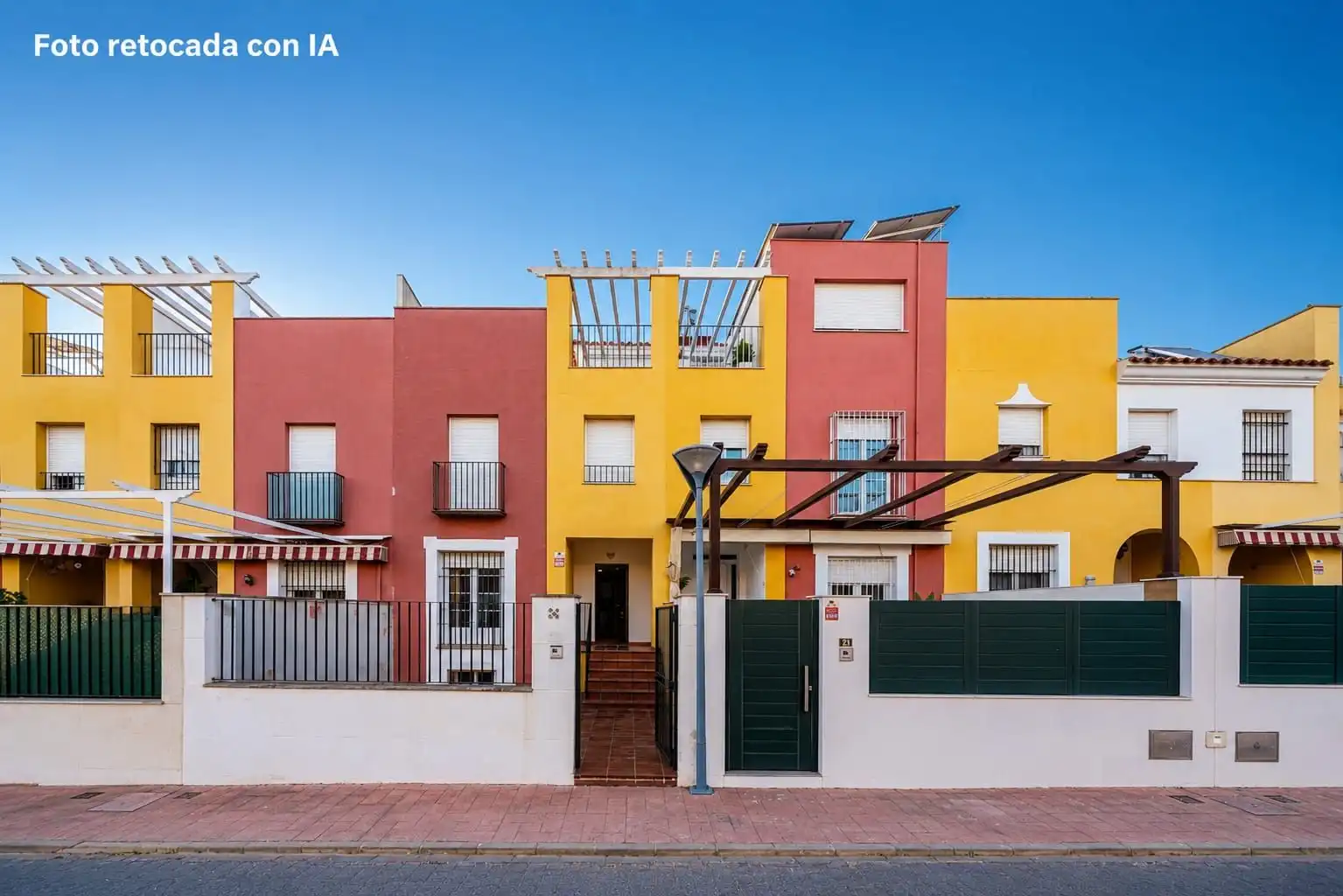 Vista exterior de Casa adosada en venda en Dos Hermanas amb Aire condicionat, Calefacció i Jardí privat