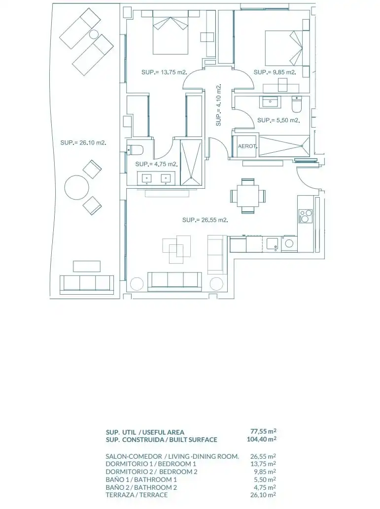 Apartment with lift for sale in El Faro de Calaburra - Chaparral, imagen 8