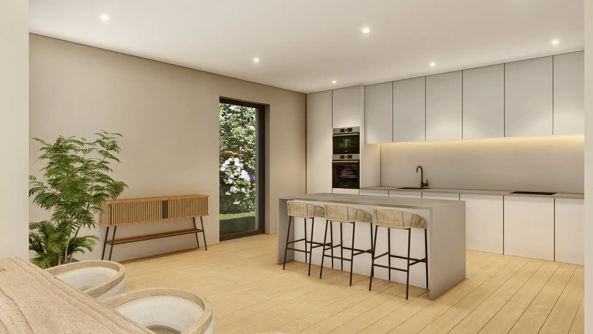 Kitchen of Houses for sale in Caldes de Malavella  with Air Conditioner, Private garden and Parquet flooring