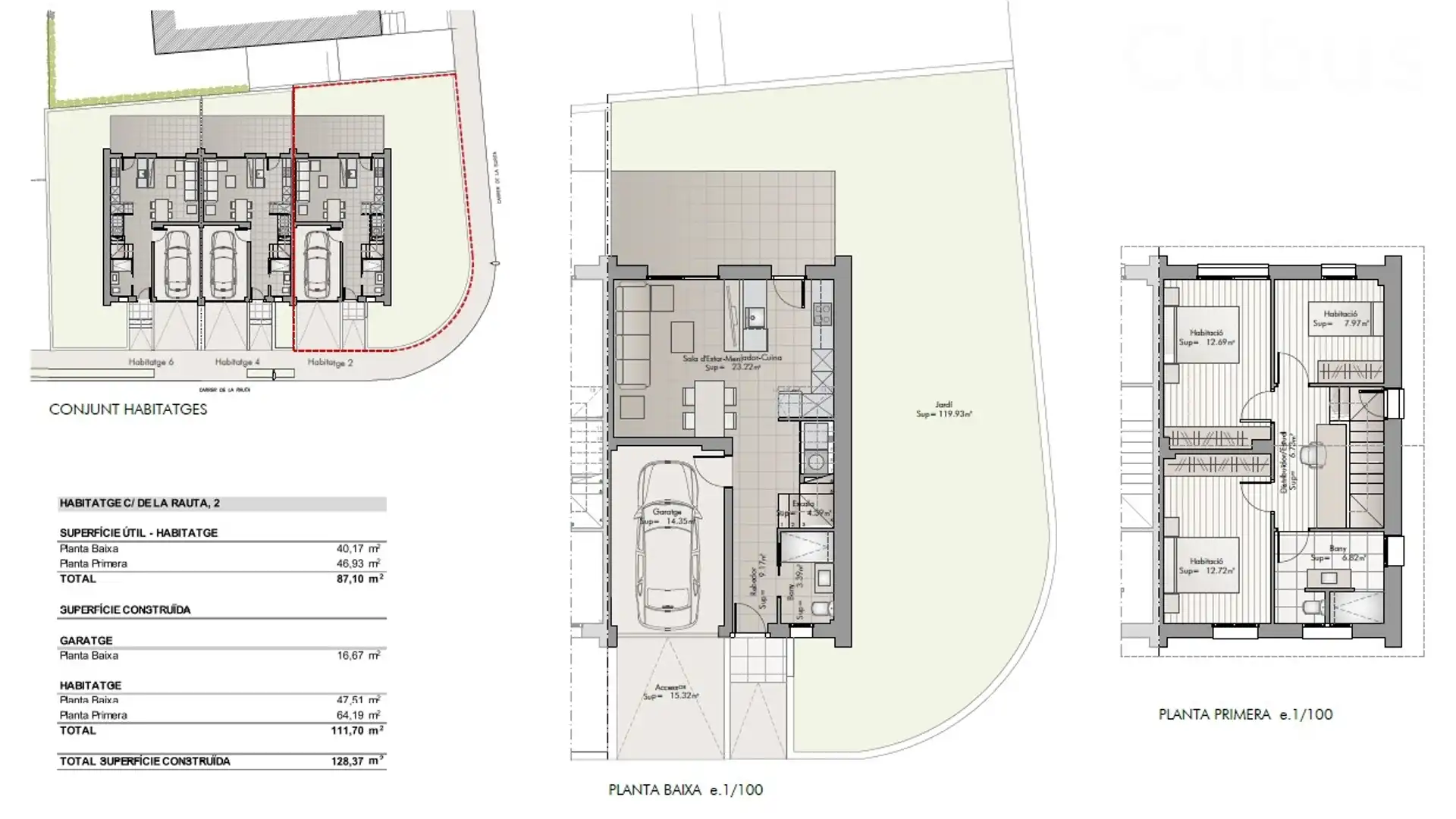 Single-family semi-detached for sale in Riudaura  with Heating