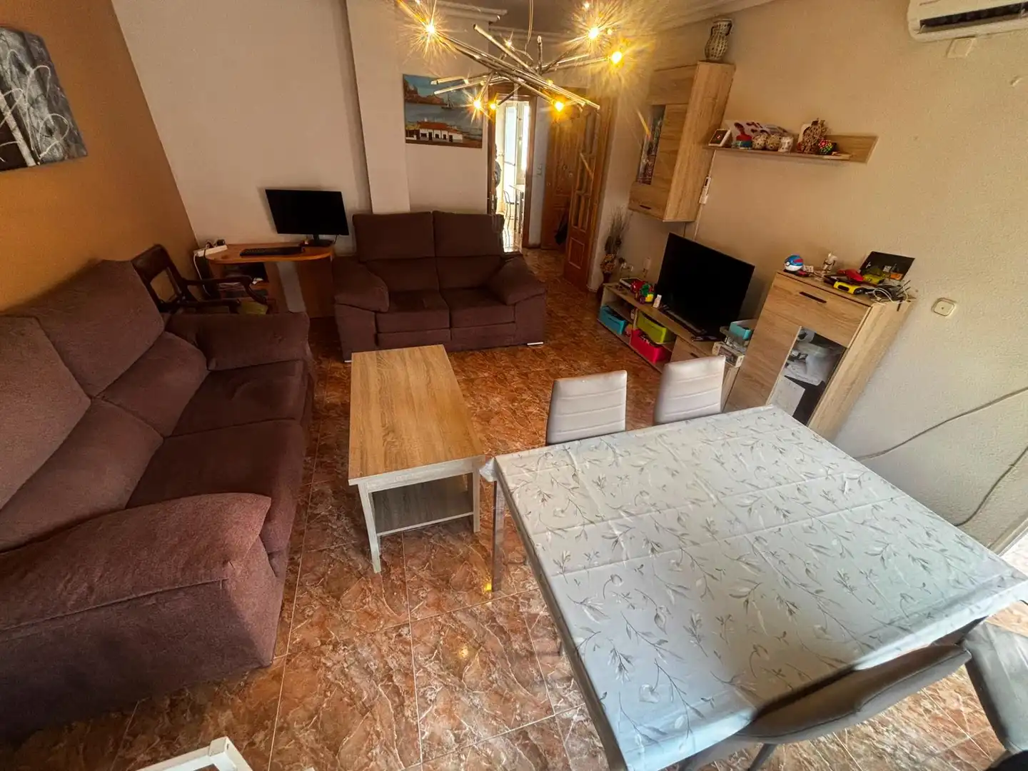 Sala d'estar de Pis en venda en Águilas amb Aire condicionat, Moblat i Balcó