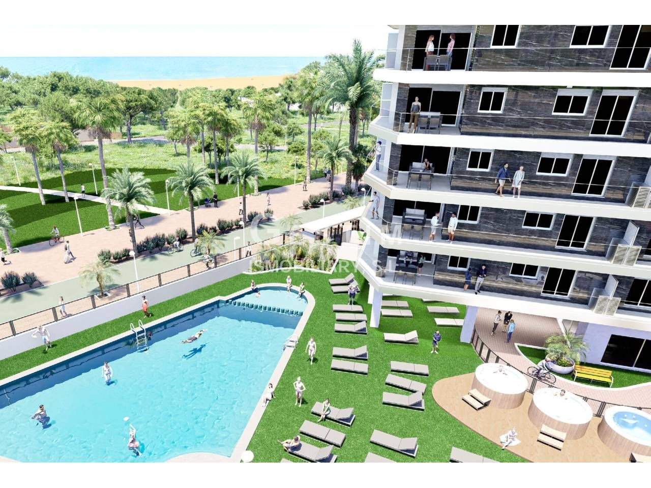 Swimming pool of Apartment for sale in Cabanes  with Air Conditioner, Heating and Terrace