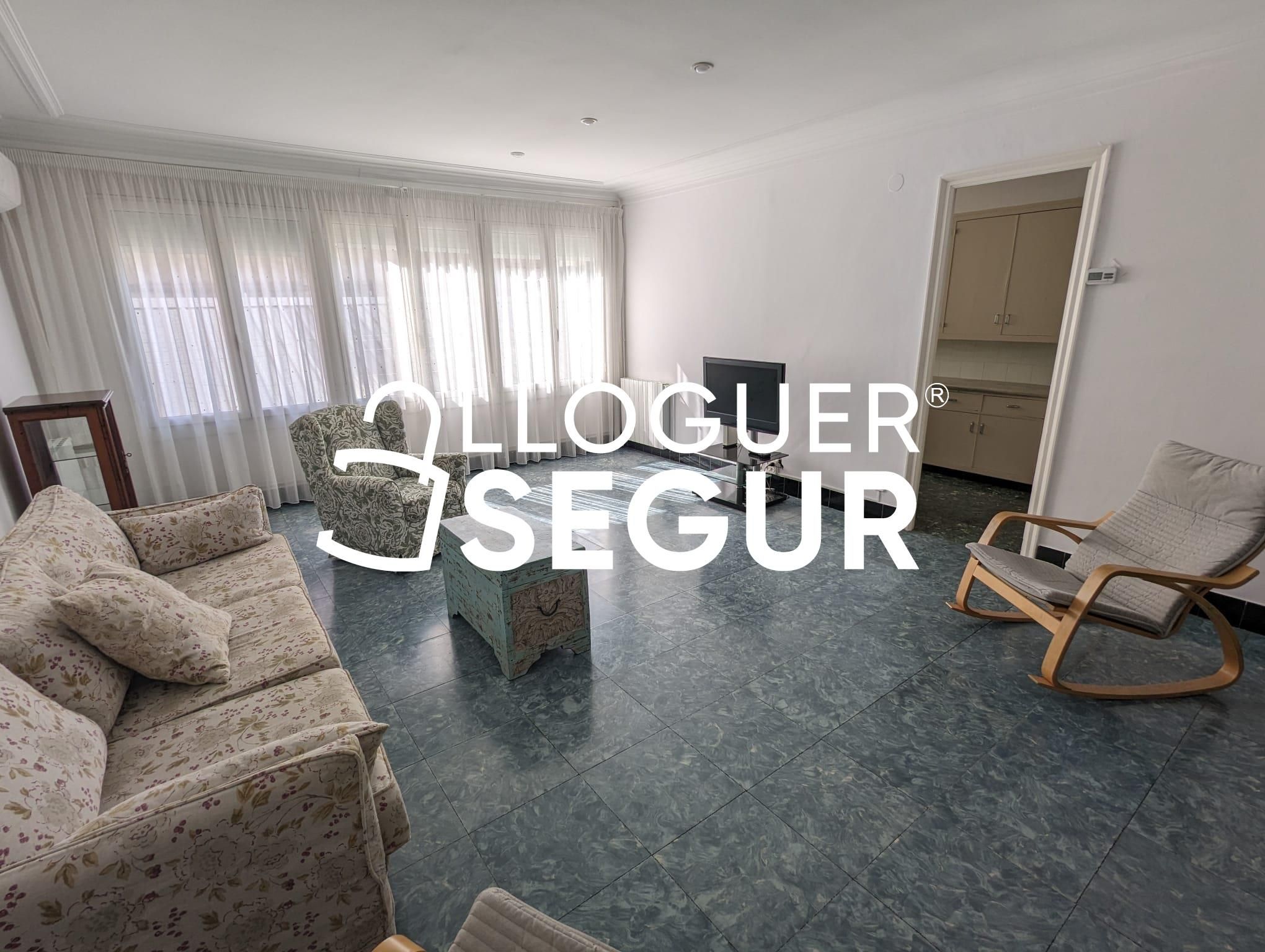 Sala d'estar de Pis de lloguer en  Barcelona Capital amb Aire condicionat, Calefacció i Moblat