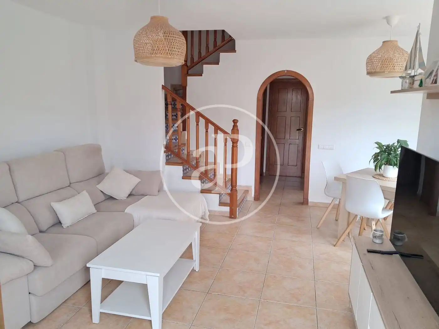 Sala d'estar de Pis de lloguer en Santa Pola amb Aire condicionat, Calefacció i Jardí privat