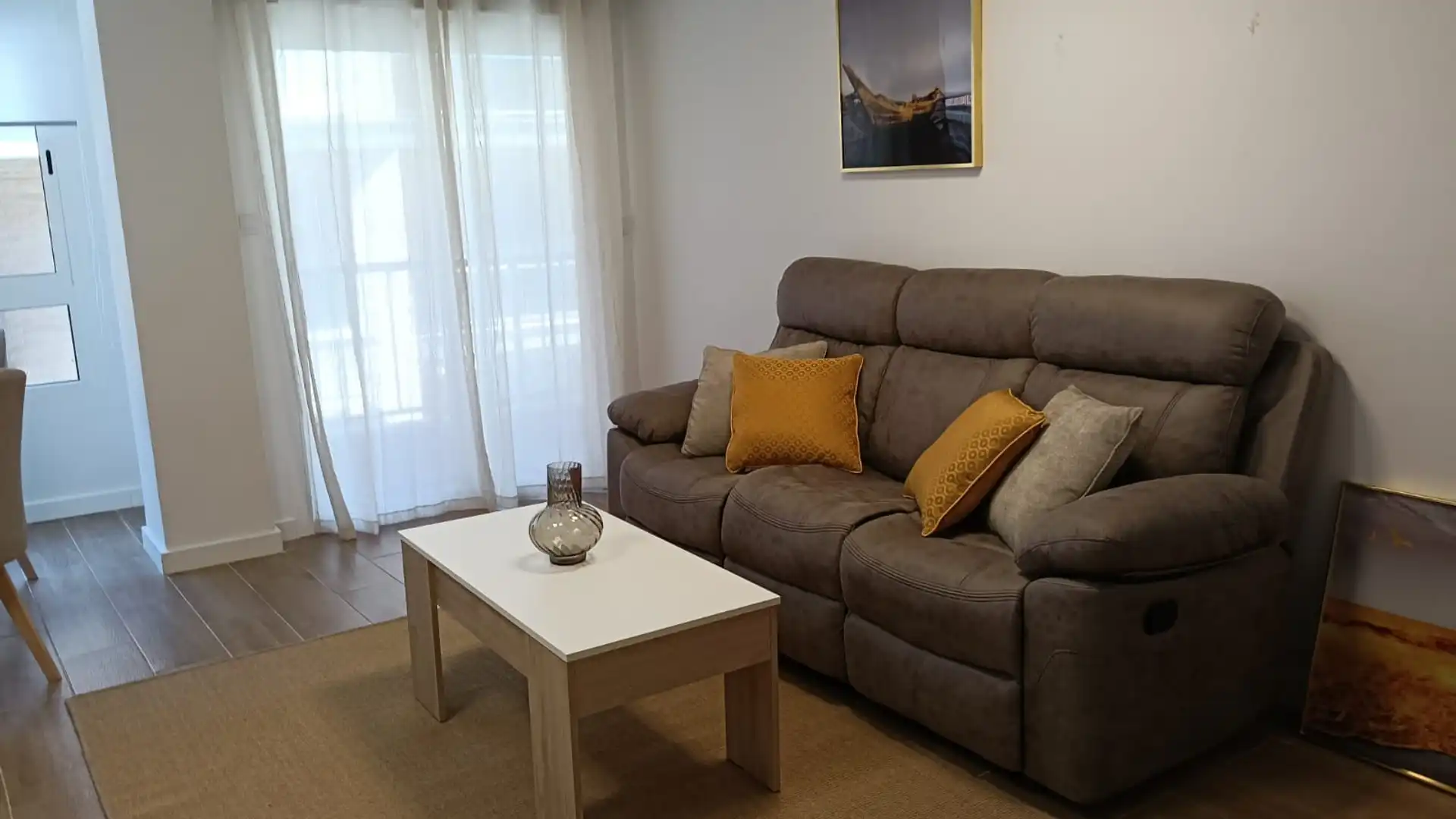 Sala de estar de Piso en venta en Gandia con Amueblado y Balcón