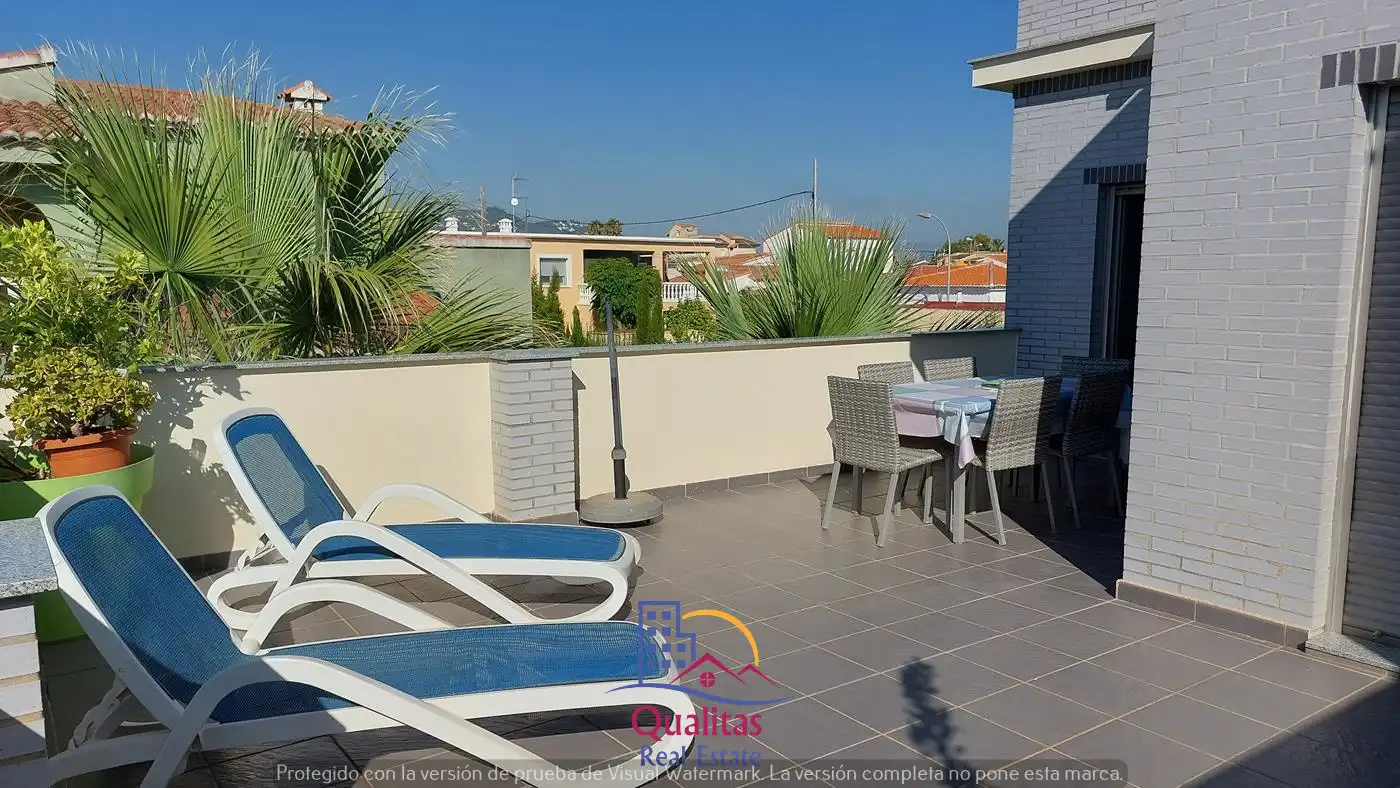 Terraza de Casa adosada de alquiler en Oliva con Aire acondicionado, Calefacción y Terraza