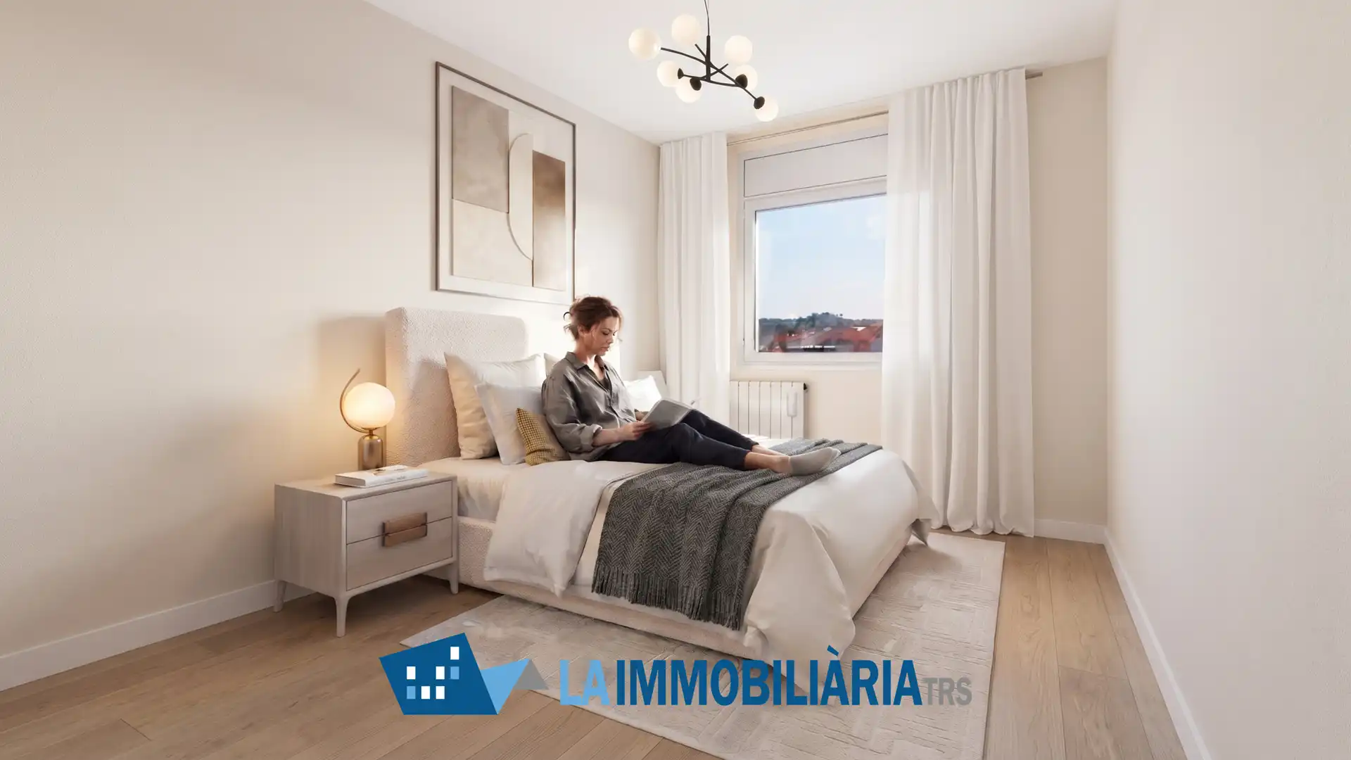 Schlafzimmer von Wohnung zum Verkauf in Terrassa mit Klimaanlage, Heizung und Terrasse